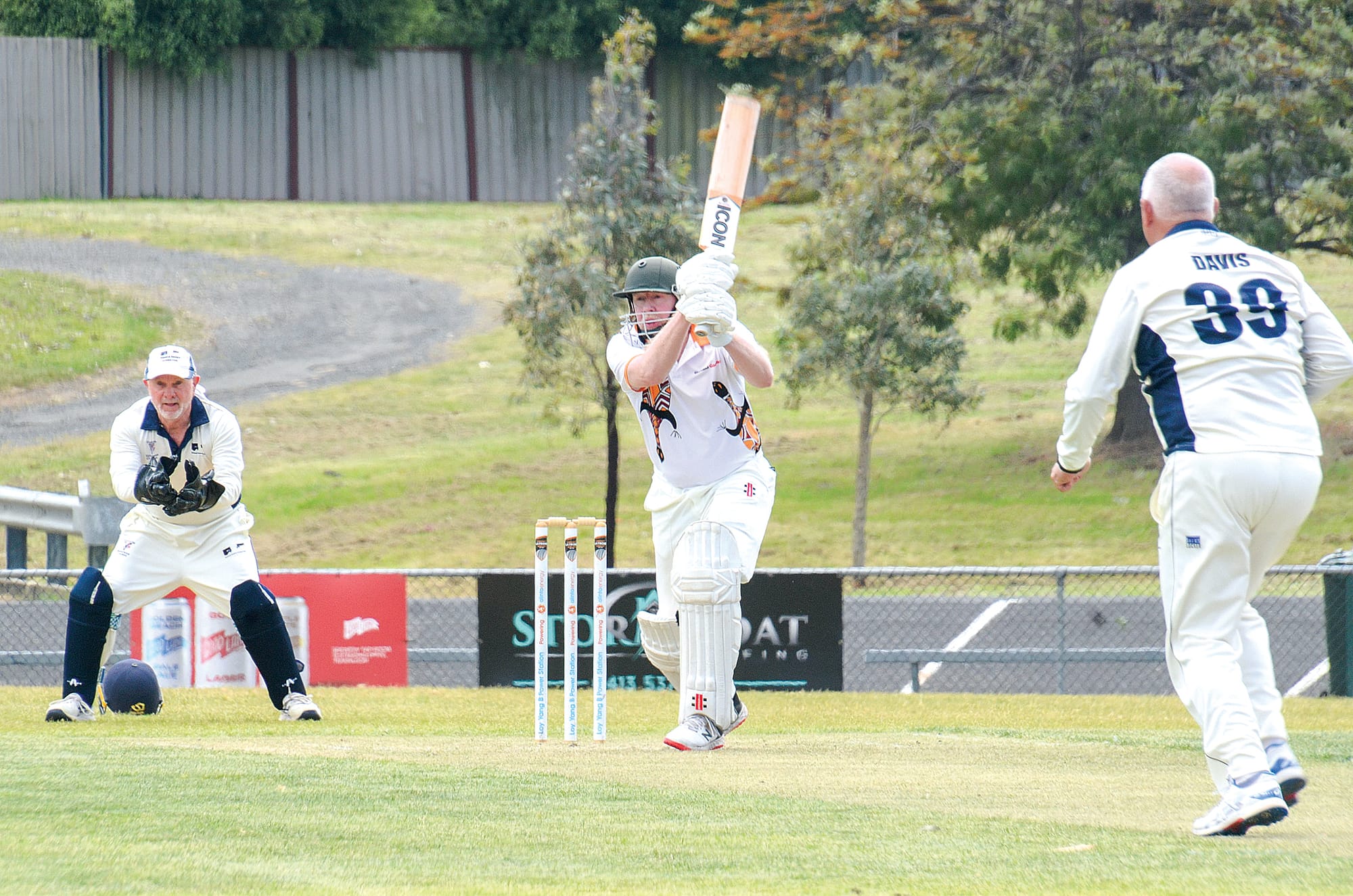Graham Ingle from Sale drives during the Over 60’s game at the Traralgon Rec Reserve.