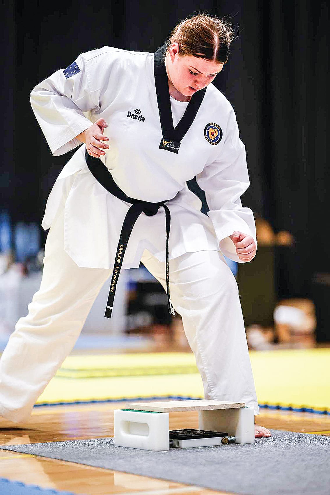 Chloe Lawson of Heenan Taekwondo won gold for her Palm Strike at the 2023 (KTAA) National Championship. 