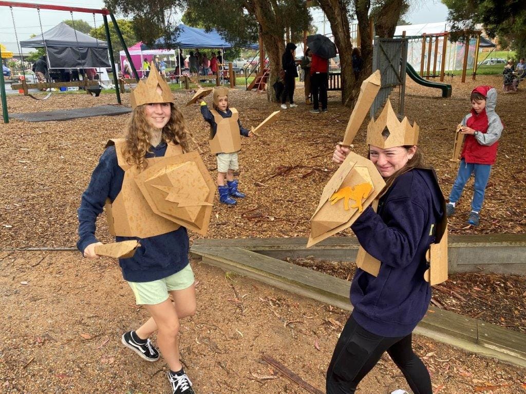 There was still plenty of fun to be had at the Fishy Stories Festival last Sunday, including the popular ‘Box Wars’ activity.