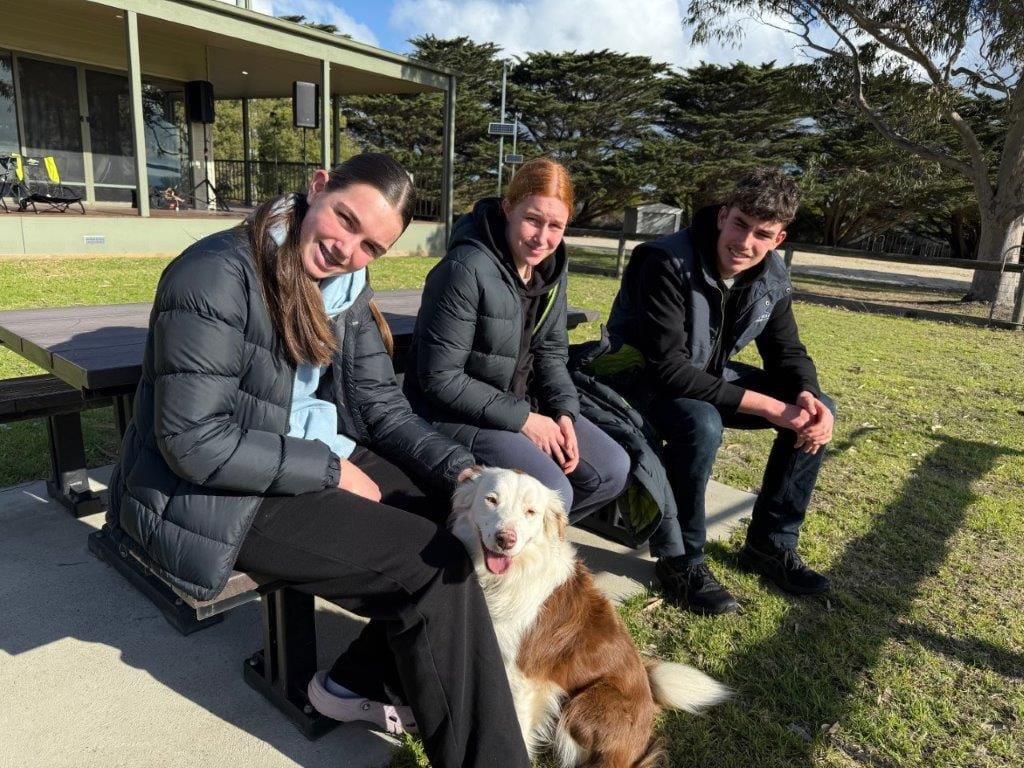 Members of a Phillip Island farming family including Rachael, Claire and Matthew Finger enjoyed the Farmers’ Picnic at the Ventnor Recreation Reserve on Sunday.