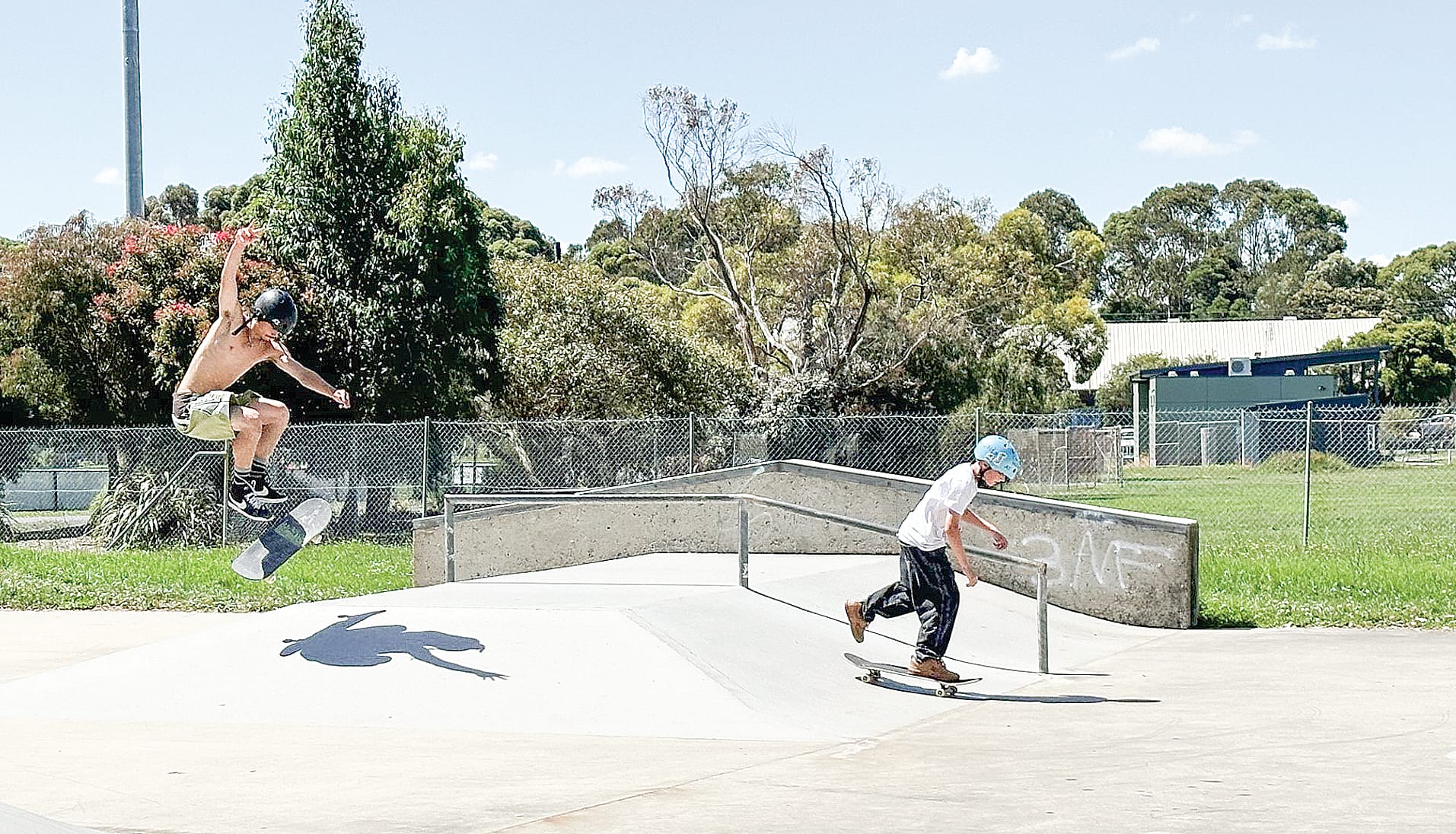 Open free form skating showcased great tricks at the skate jam hosted by Bass Coast Police, Crimestoppers and YMCA Action Sports in Wonthaggi. ob10_0424
