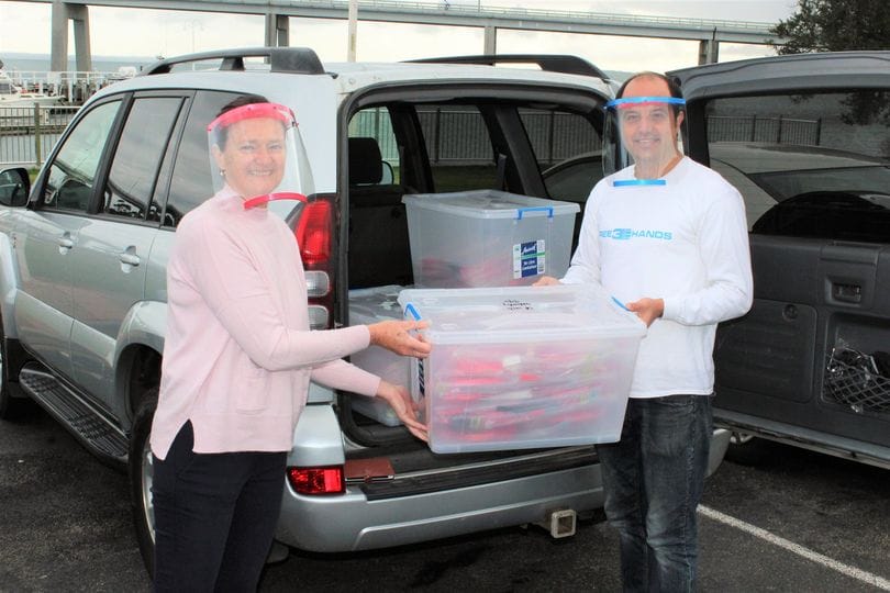 Phillip Island engineer Mat Bowtell made free face shields and donated them to Bass Coast Health's doctors and nurses during the COVID pandemic.
