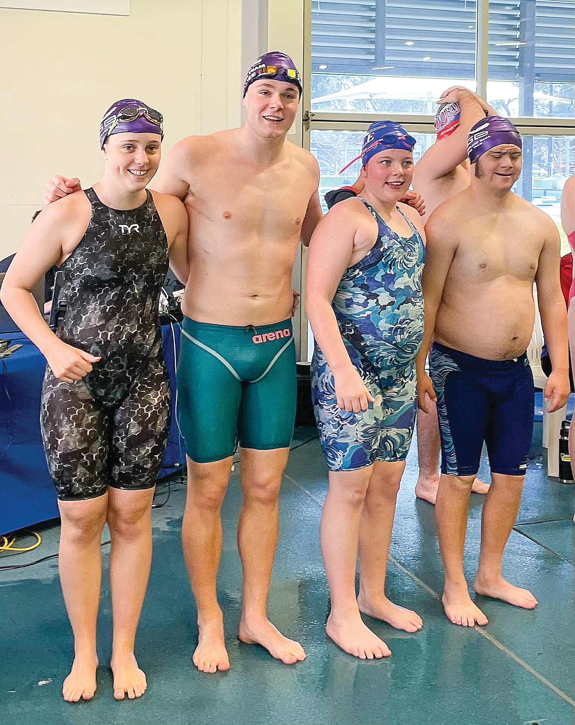 Trinity O’Keefe, Cooper Quaife, Mackenzie Gibbs and Byron Doran competed in the mixed ability relay race. 
