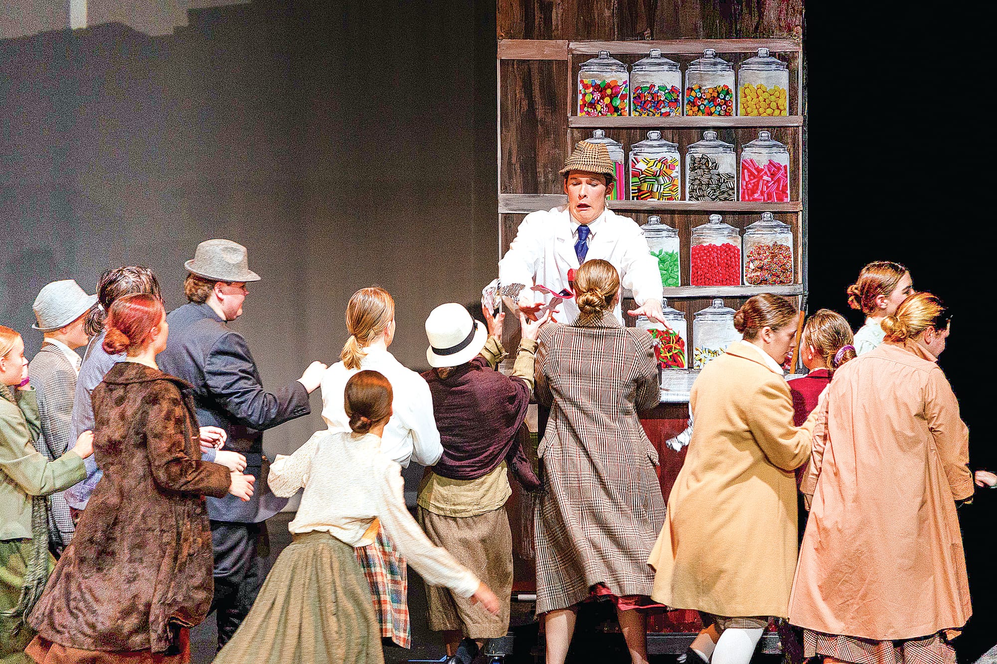The Candyman (Billy Soumilas) in his candy shop. Photo: Andrew Hamilton