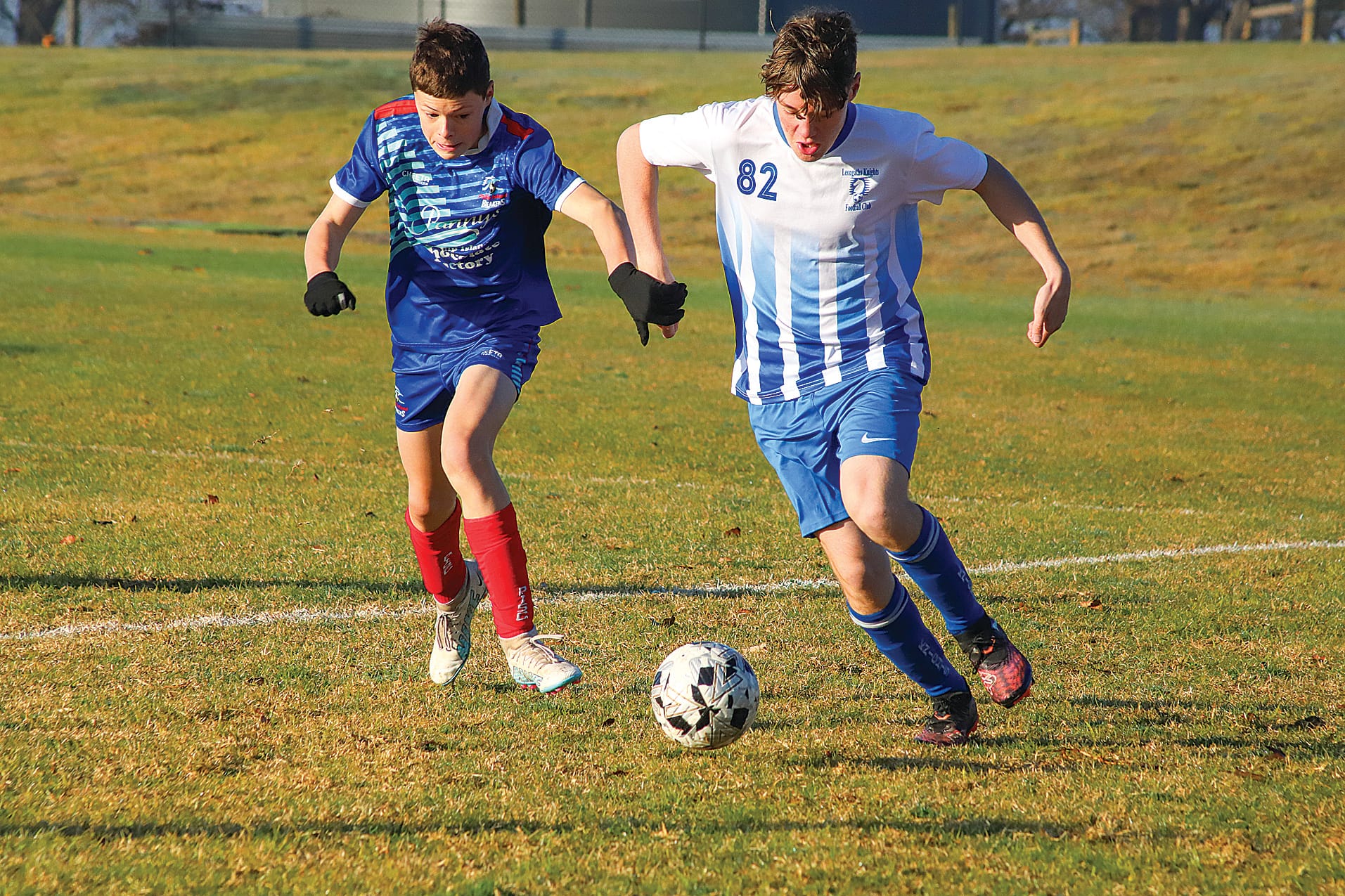 Leongatha’s Noah Bowman scored an incredible 5 goals in the U14s game against Phillip Island Stingrays. 