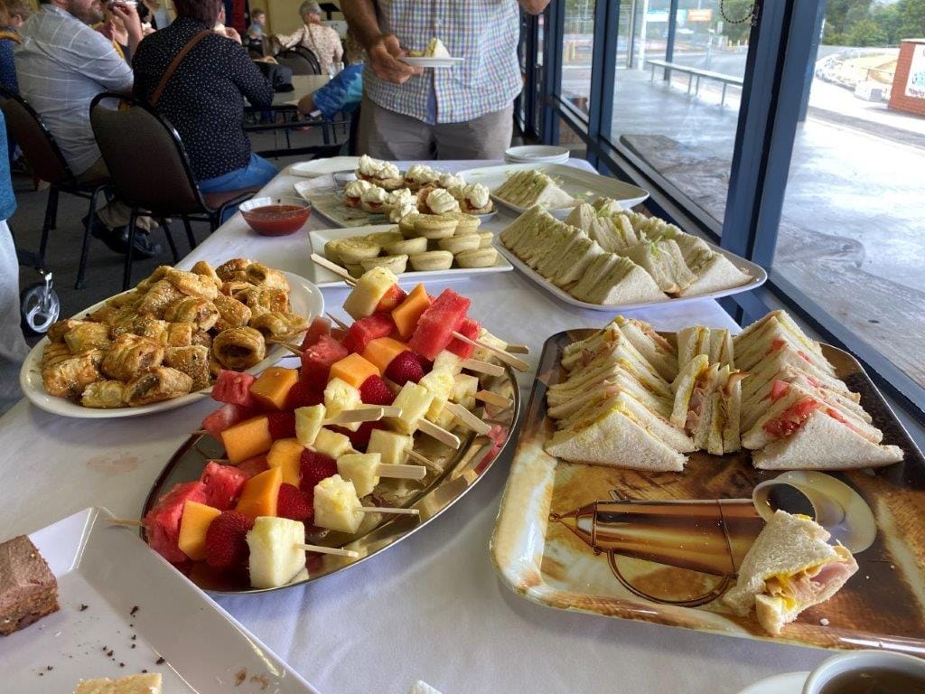Cakes, homemade slices, sausage rolls, sandwiches… Mirboo North Cricket Club put on the best Australia Day spread.