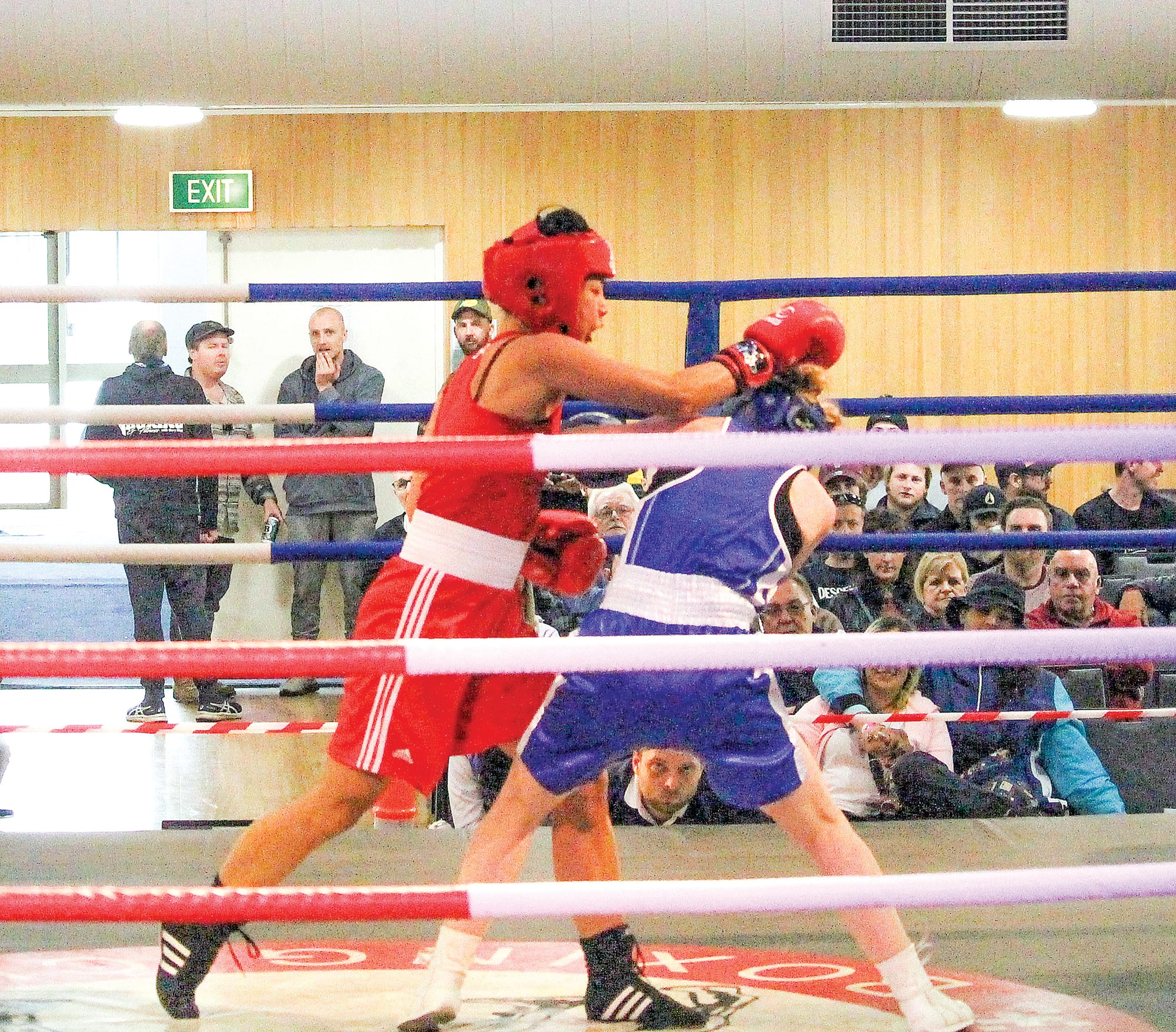 Boxers were treated to a healthy crowd at the Leongatha Memorial Hall on Sunday. B02_4222