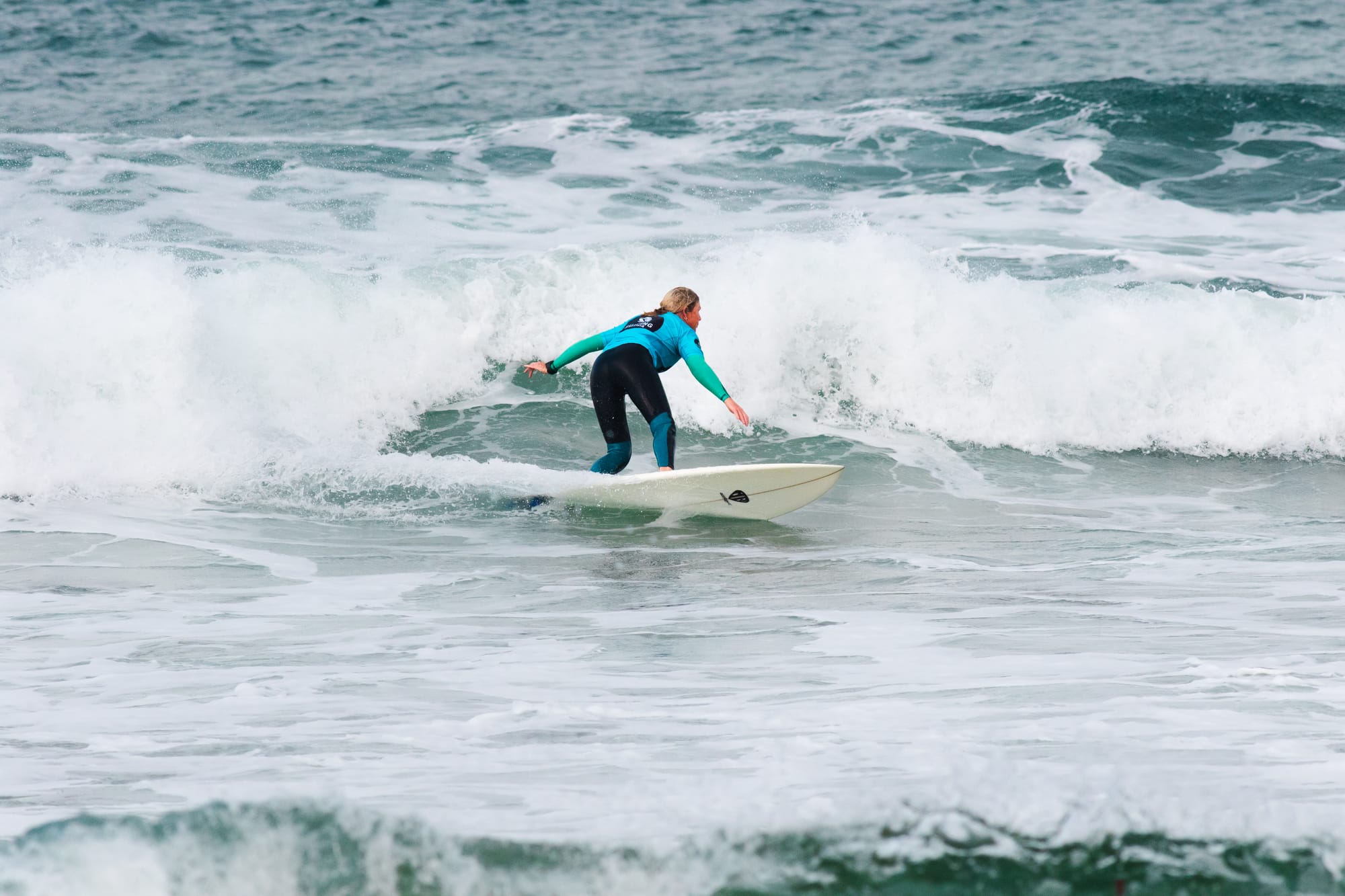 Single Fin Over 50 Women second place to Michelle Fincher (Ventnor) 9.50. Photo Credit: Noah Clifford / Surfing Victoria