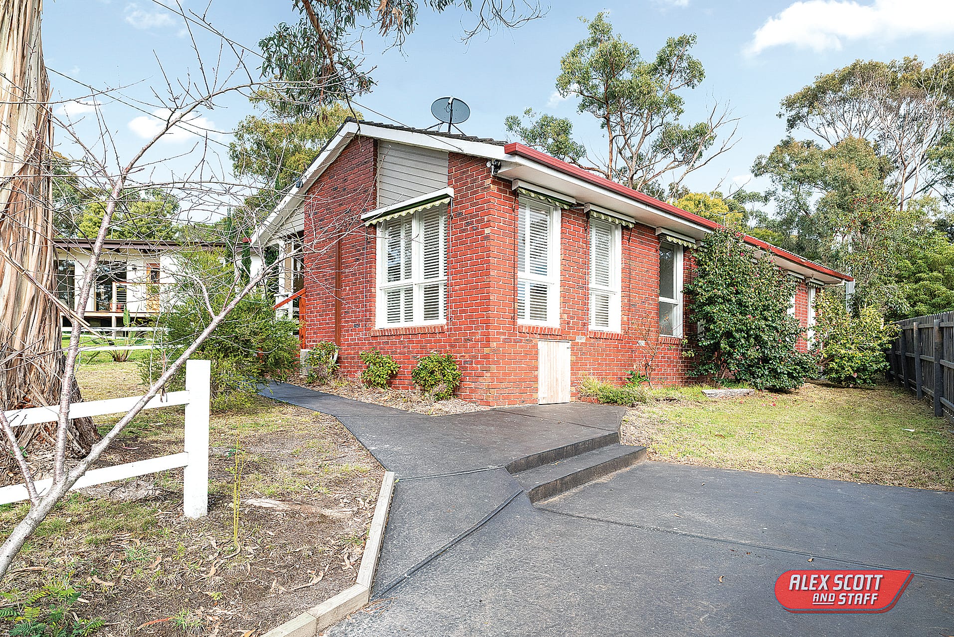 Brick home with bay views
