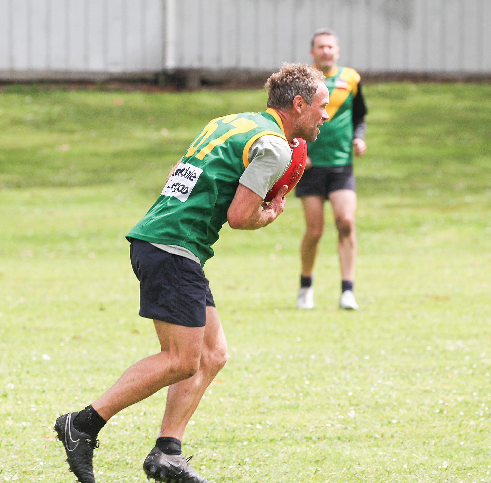 Foster Secondary College teacher takes a handy mark.