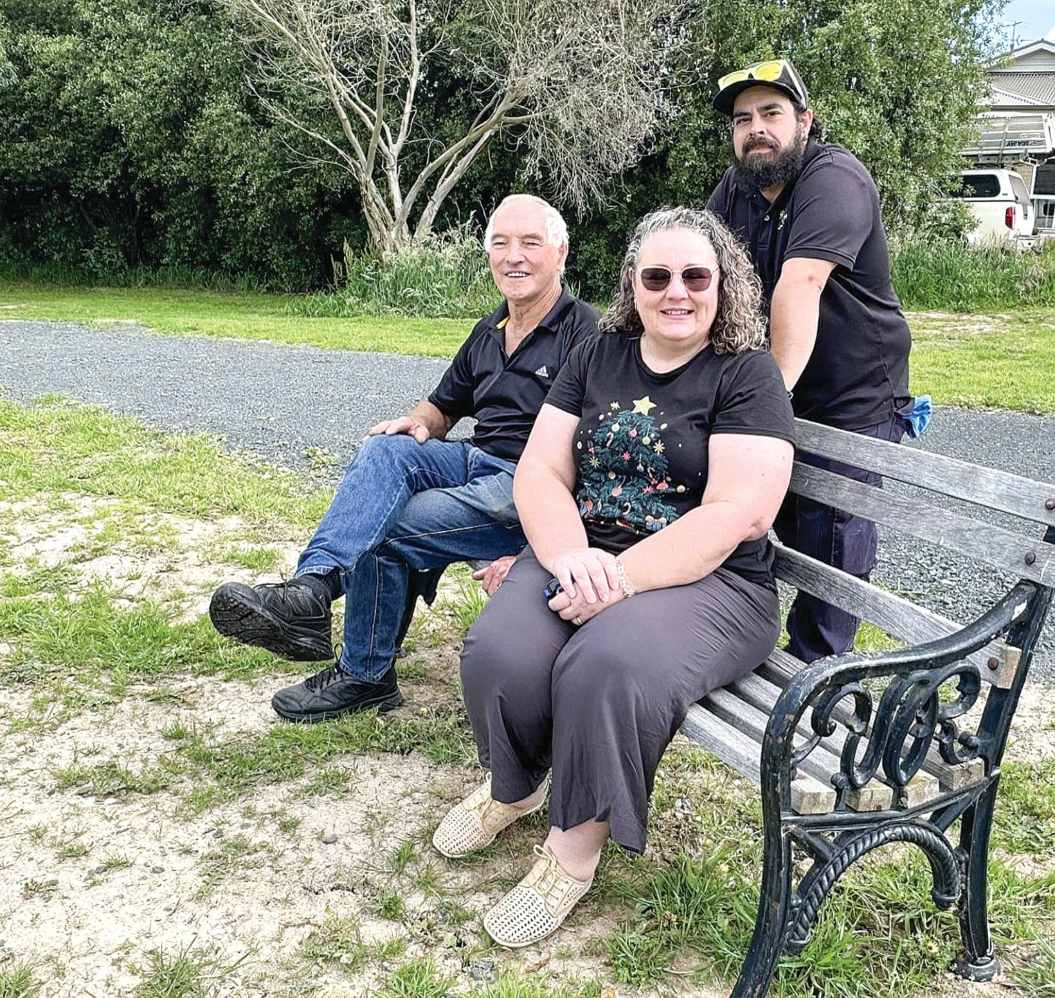 A wrought iron seat from the old Korumburra library was saved and will now be used by residents at Carinya Lodge. ob09_5023