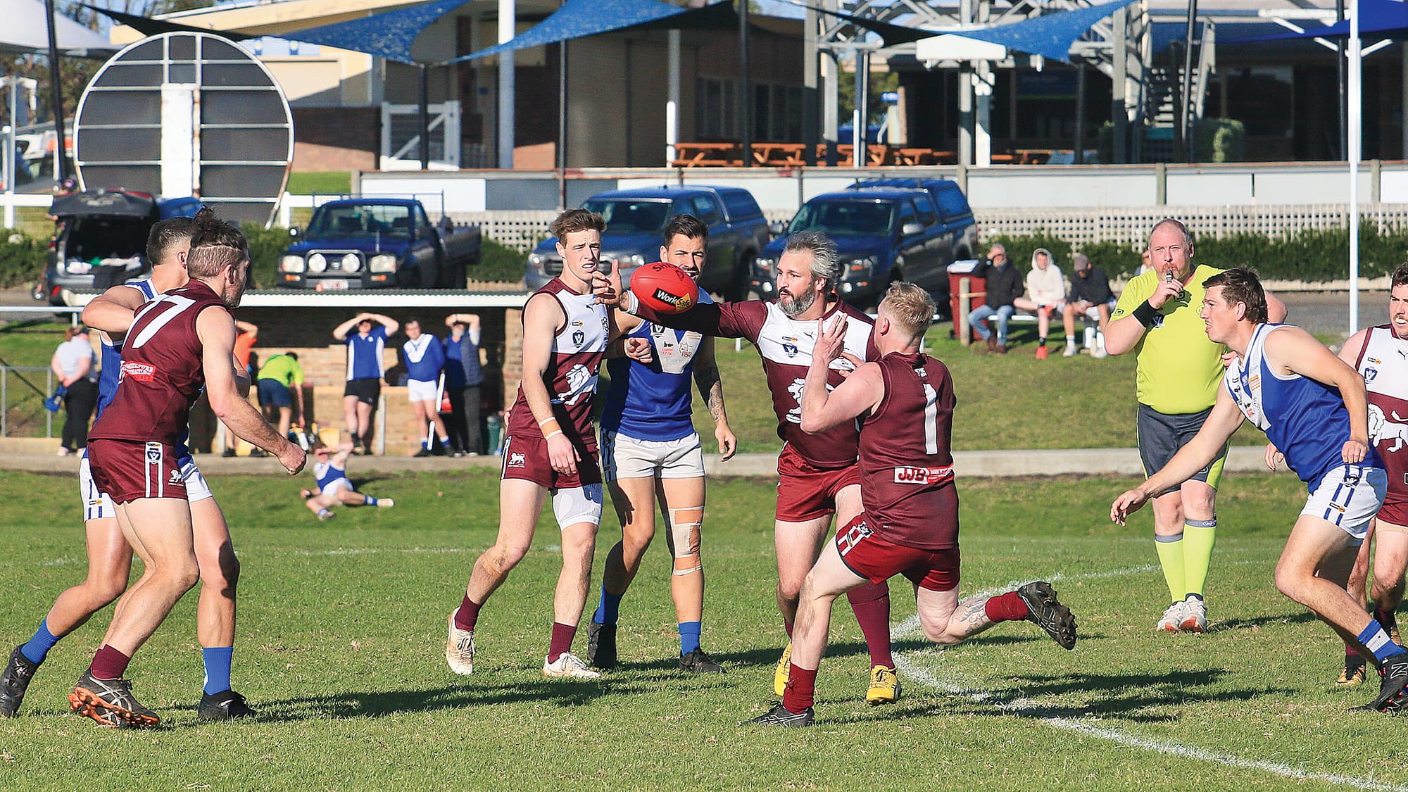 It was a tight clash on Saturday with Thorpdale narrowly securing the win. Photo: G.S. Bruning.
