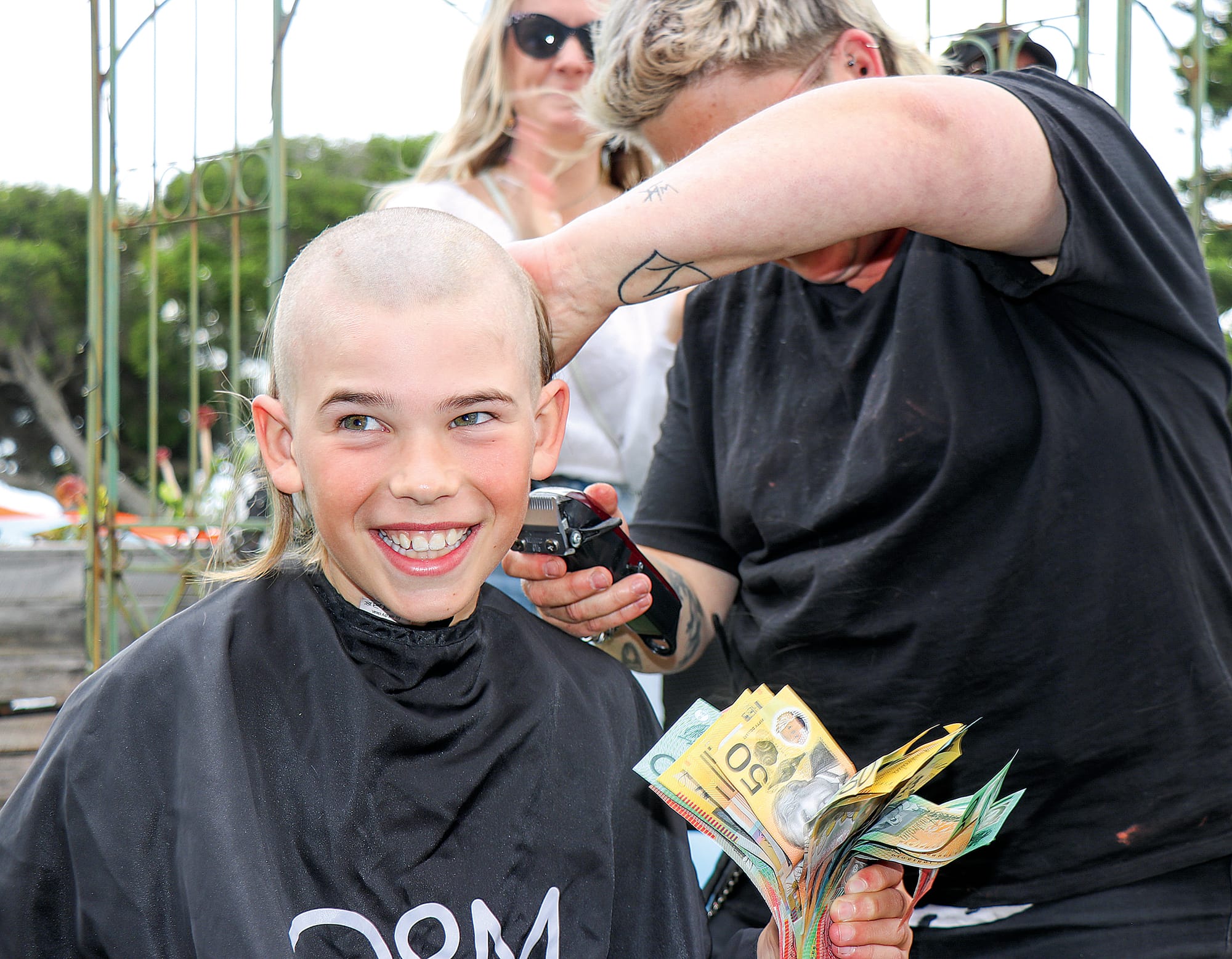 Ten-year-old Byron Humphry is known for his well-groomed mullet, and on Saturday he willingly took on the World’s Greatest Shave mission to shave for blood cancer. Z16_4822