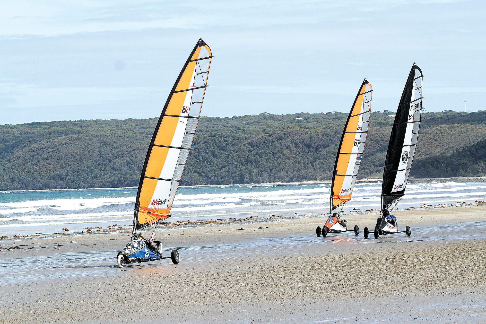 Racing in the 2025 Australian Blokart Championships at Waratah Bay. B45_1225