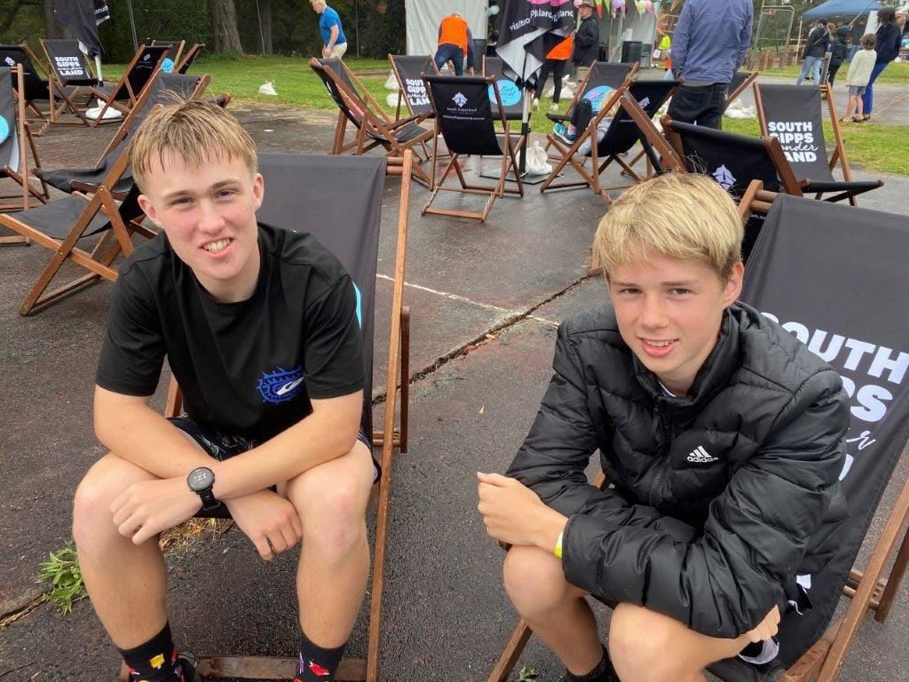 Among those enjoying the Fishy Stories Festival were Jayden Littlejohn and Tom Layton.