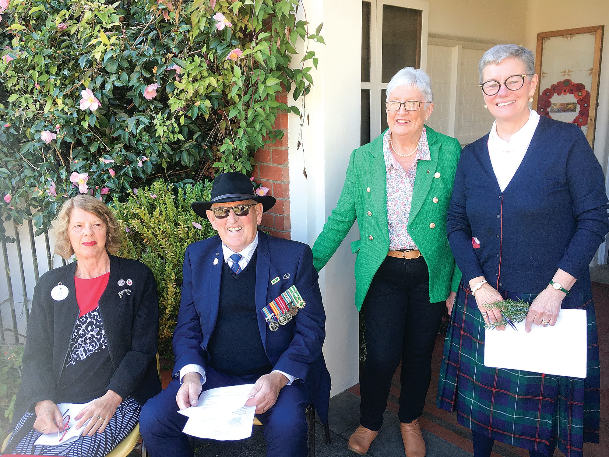Jane Ross, Tom and Sue Loughridge and Cynthia Love at the Loch Anzac Day Service.

