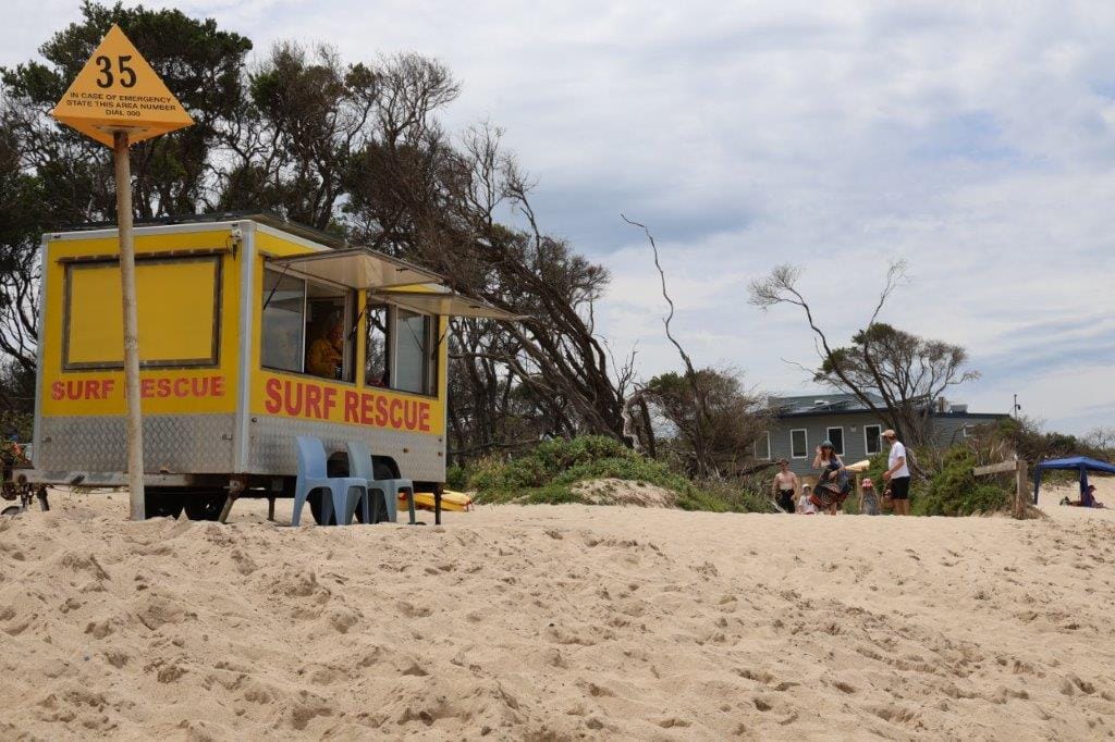 The Inverloch Surf Lifesaving Club rolls out its site office for the start of the patrol season last Saturday, hopefully it isn’t the sign of things to come as the threat from erosion gets ever closer to the clubhouse.