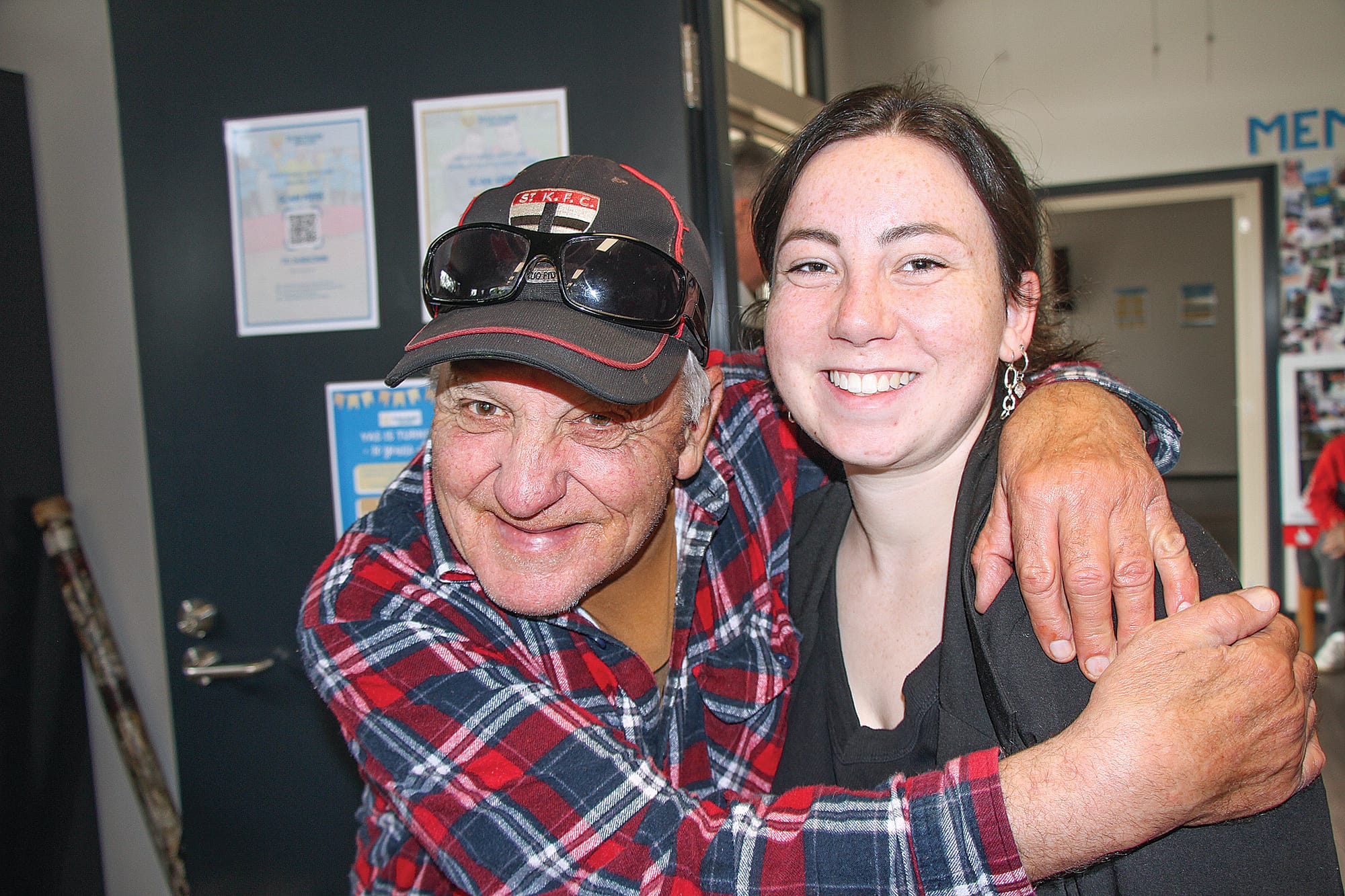 Abbey McColl and Paul from Interchange celebrating ten years of the Young Adult Service in Wonthaggi. B42_4424