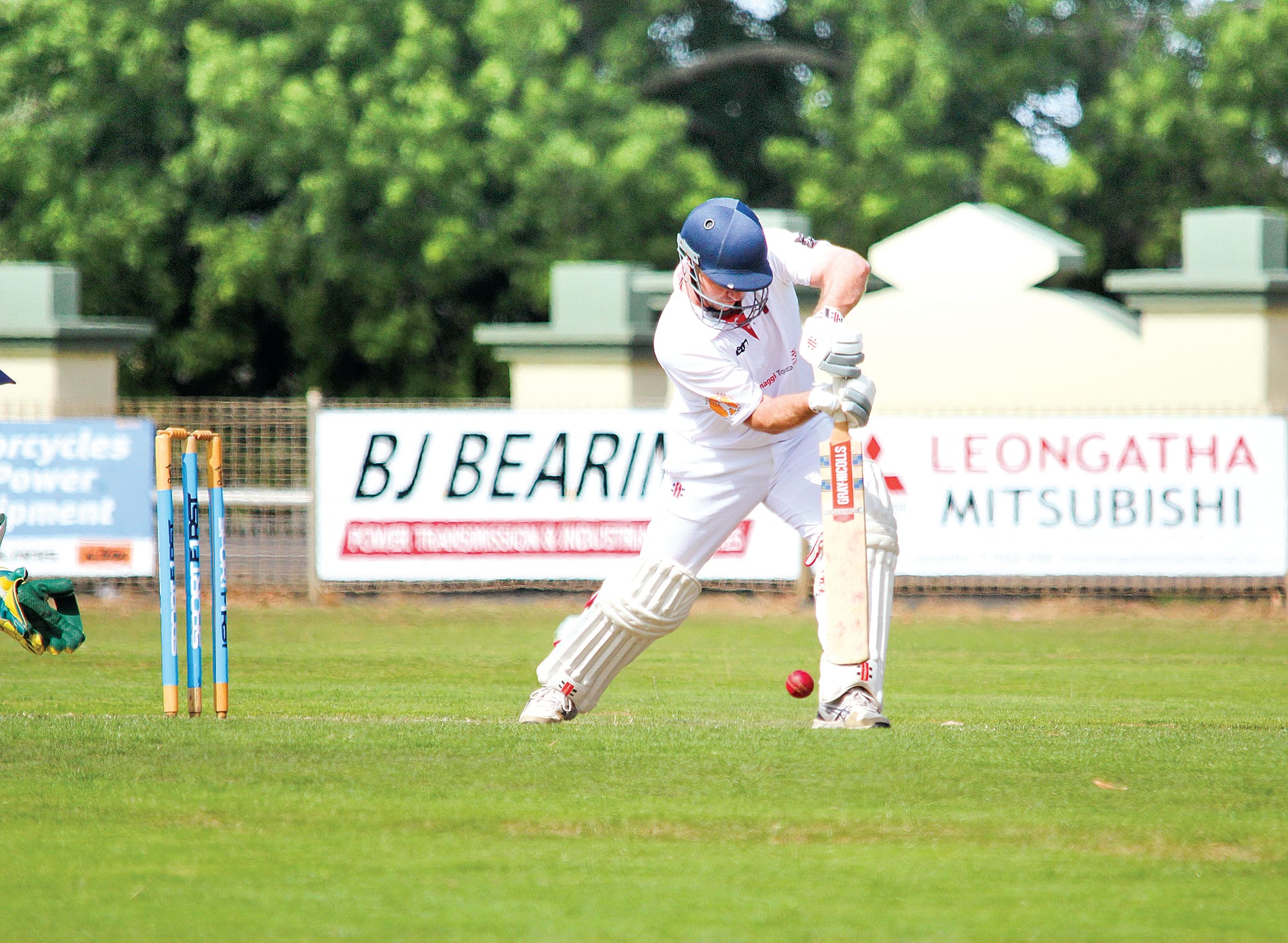 Tom McQualter bats for Inverloch at the Leongatha Recreation Reserve. B11_0423
