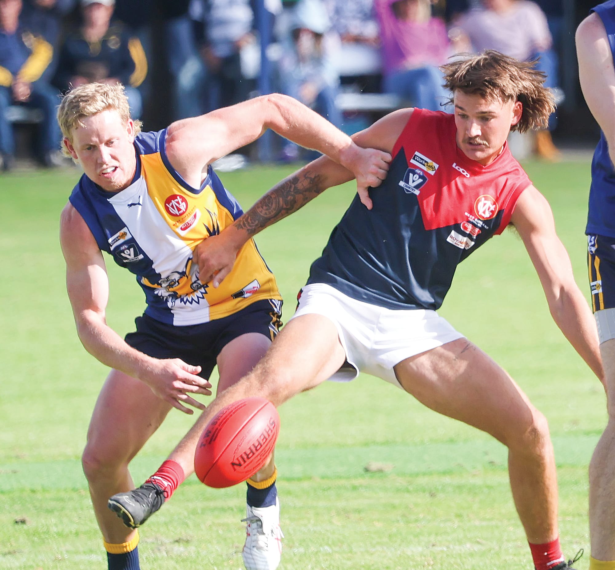 Recruited by Inverloch-Kongwak this season, Paul Pattison was one of the Sea Eagles best on Saturday against Kooweerup, providing a good contest and drive out of the centre all day.