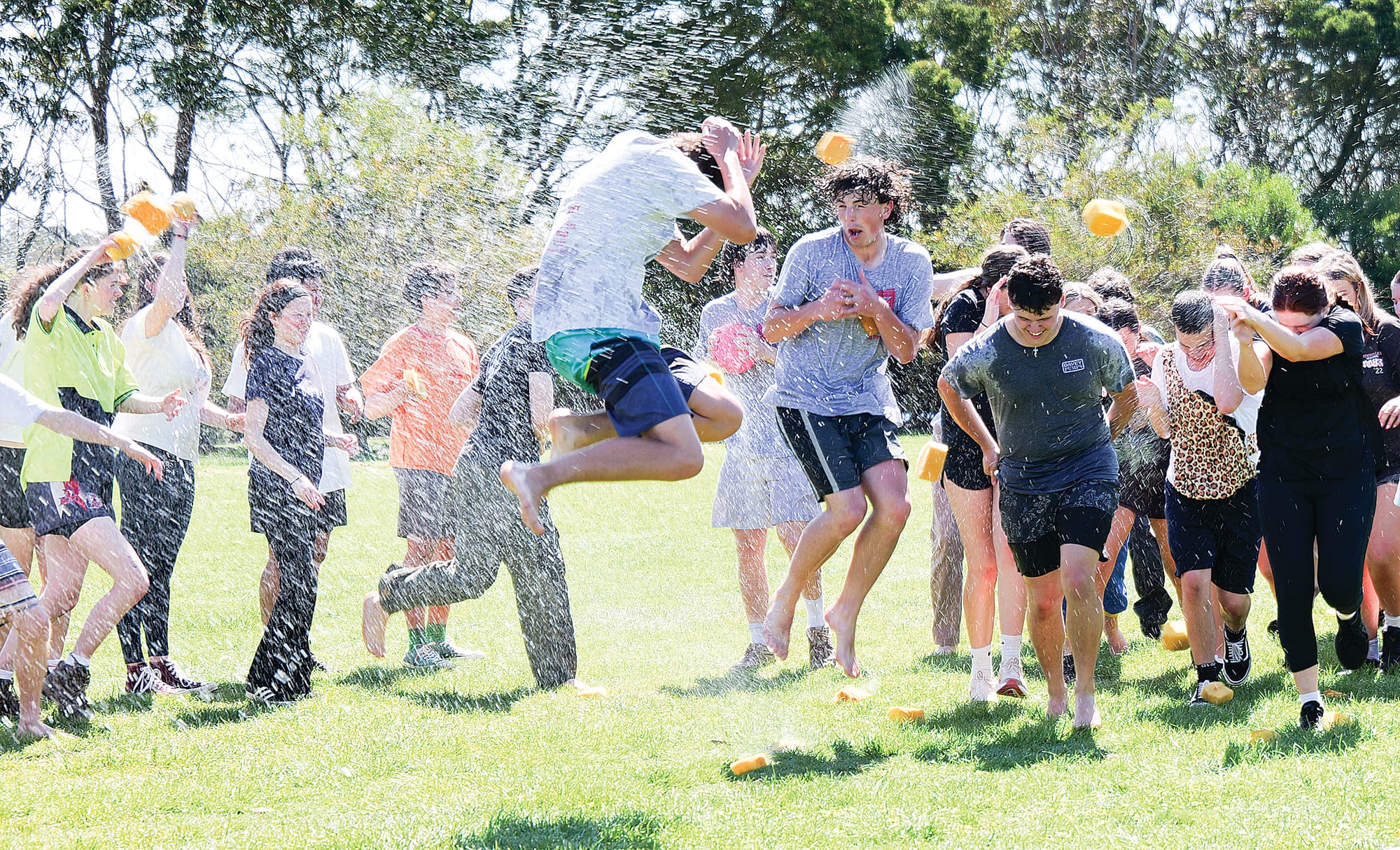 Year 12 students let off some steam on their second last day, with dress up and some Commando Games fun. 