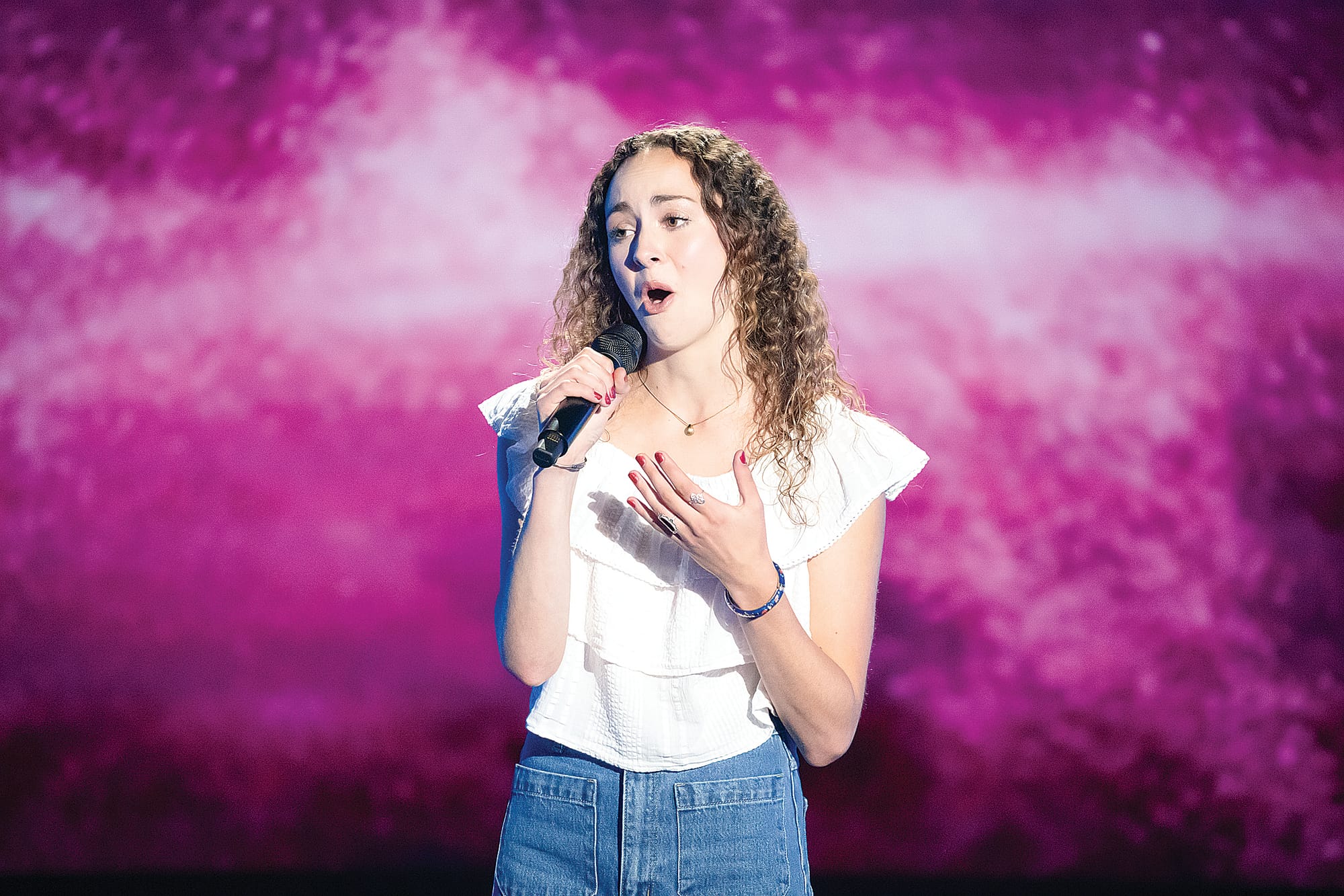 Watch Cecily’s Blind Audition on Tuesday, August 26 at 7.30 pm on The Voice on Seven and 7plus. Photo: Seven Network.
