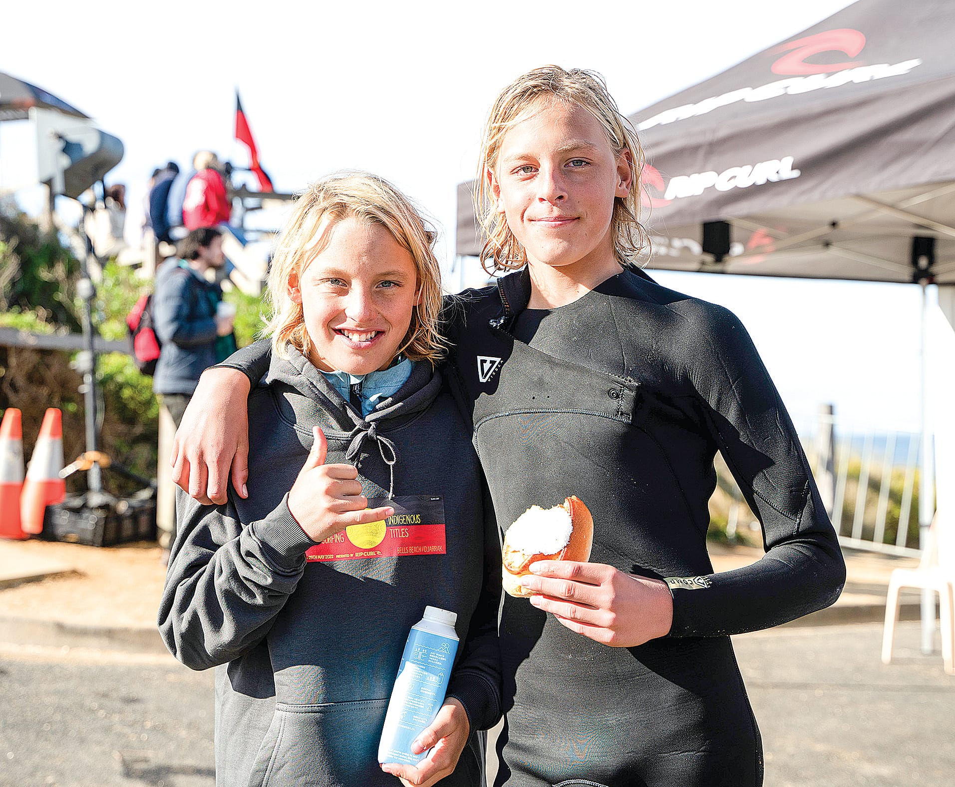 Tyler and Rylee Duell joined the 30-day Make A Wave challenge to support SurfAid in improving the lives of those living in remote surfing communities. Photo: Catie Philpott