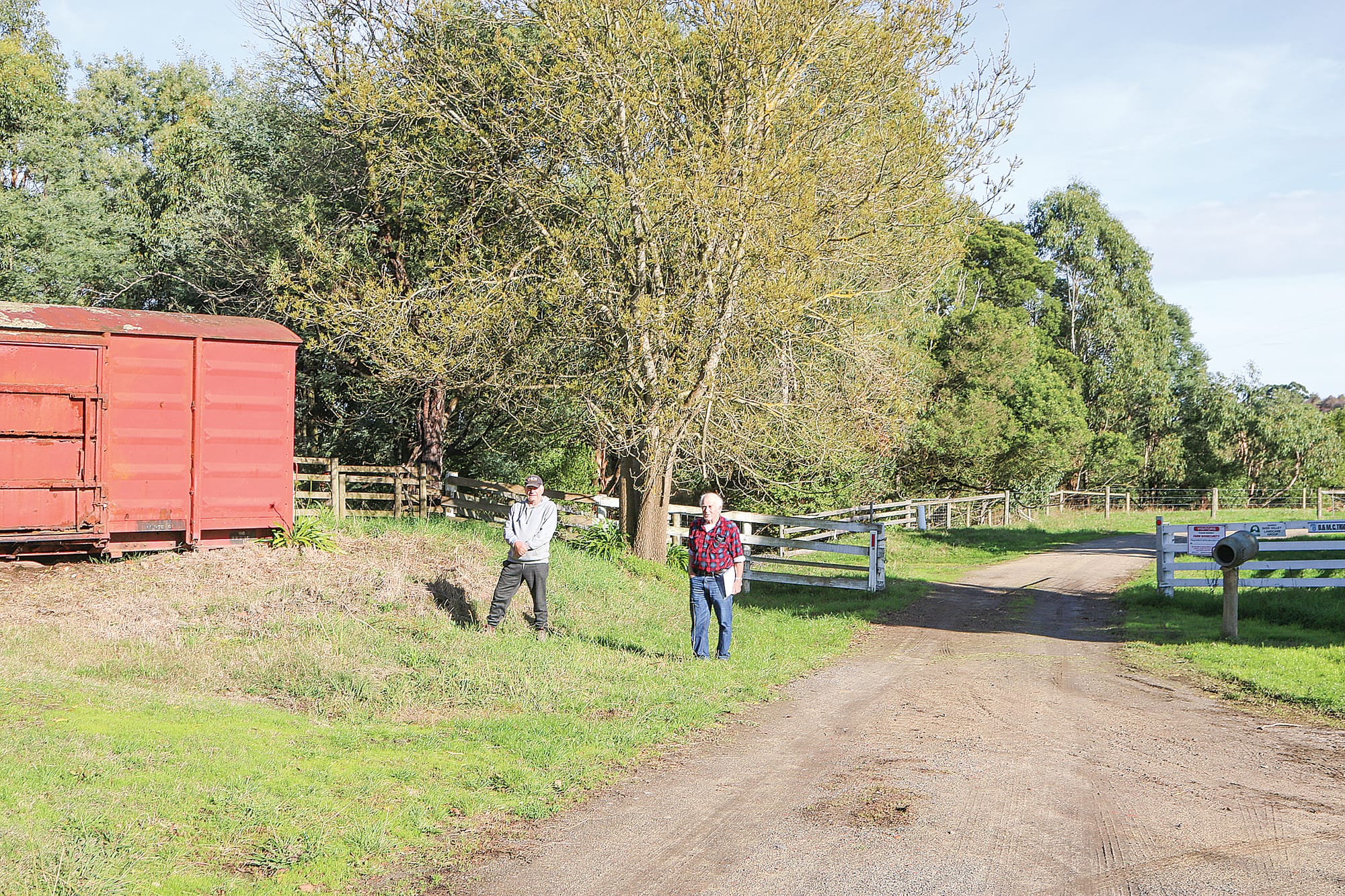 David and Marie Trigg have to go across the rail trail to access their home and sheds and move stock around. 