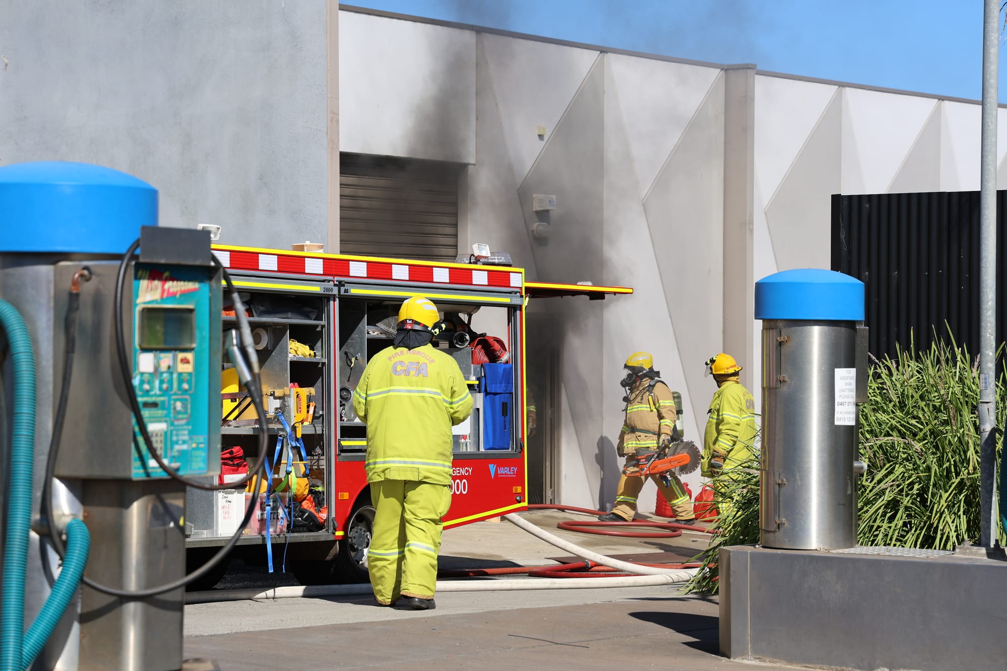 Explosions and black smoke billowing from San Remo factory