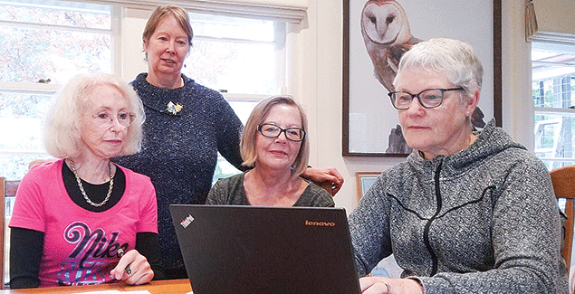 Talking gardening in Poowong