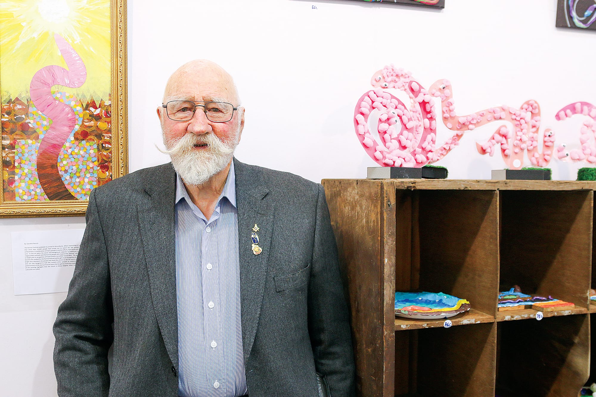 Hugh Hendry opened the exhibition ‘A Historical and Artistic Perspective of Karmai’.