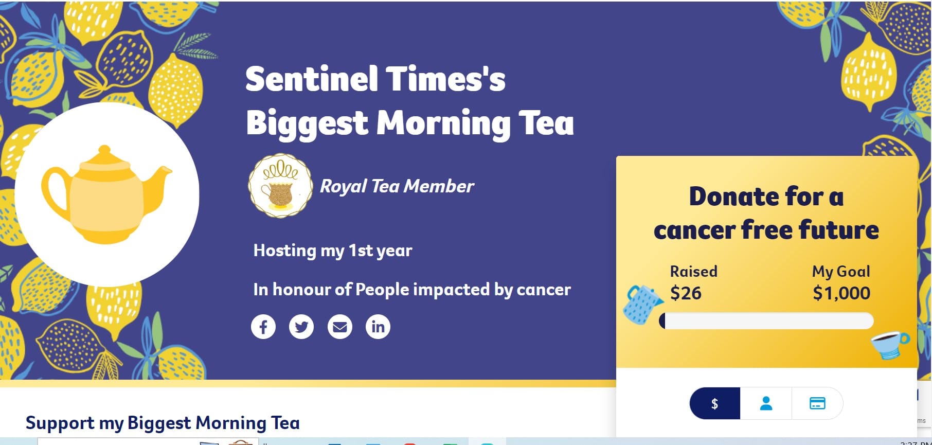 Sentinel-Times joins Biggest Morning Tea!
