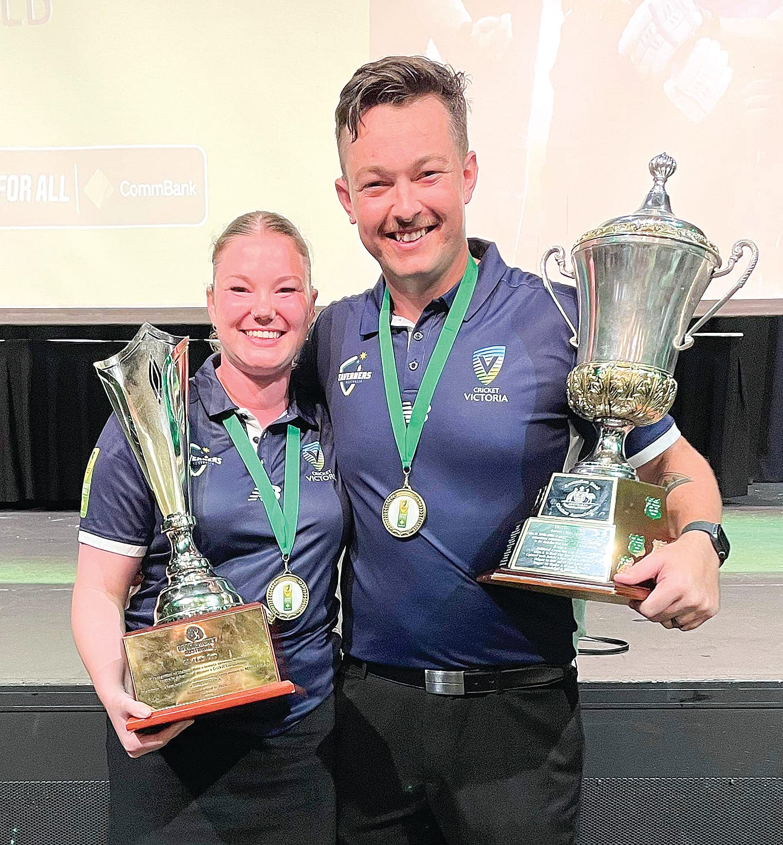 Julia Algie and Callum at the National Cricket Inclusion Championships. 