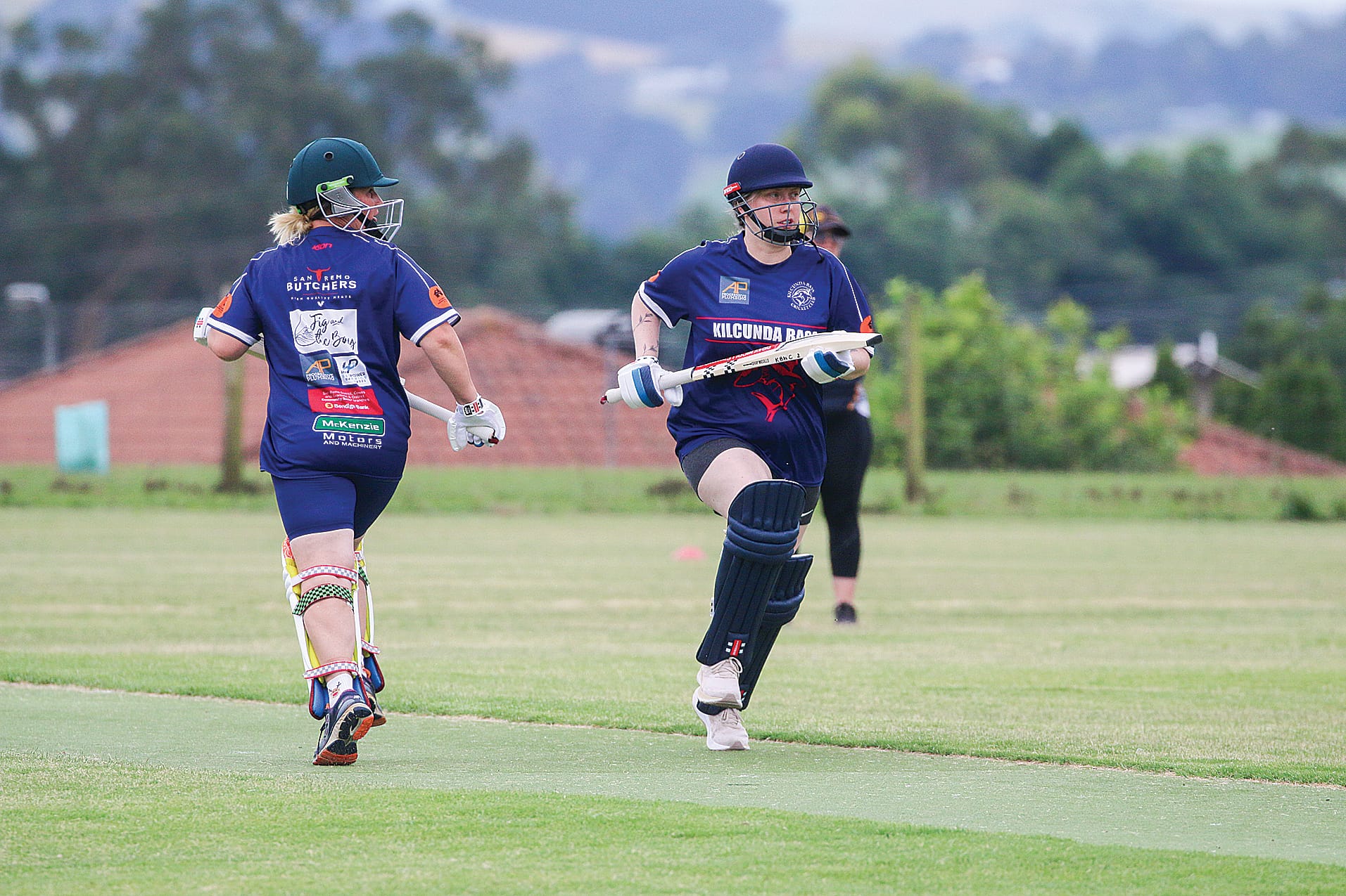 Kilcunda-Bass’ Elyse Fisher and Ash Harper take off for a quick run.