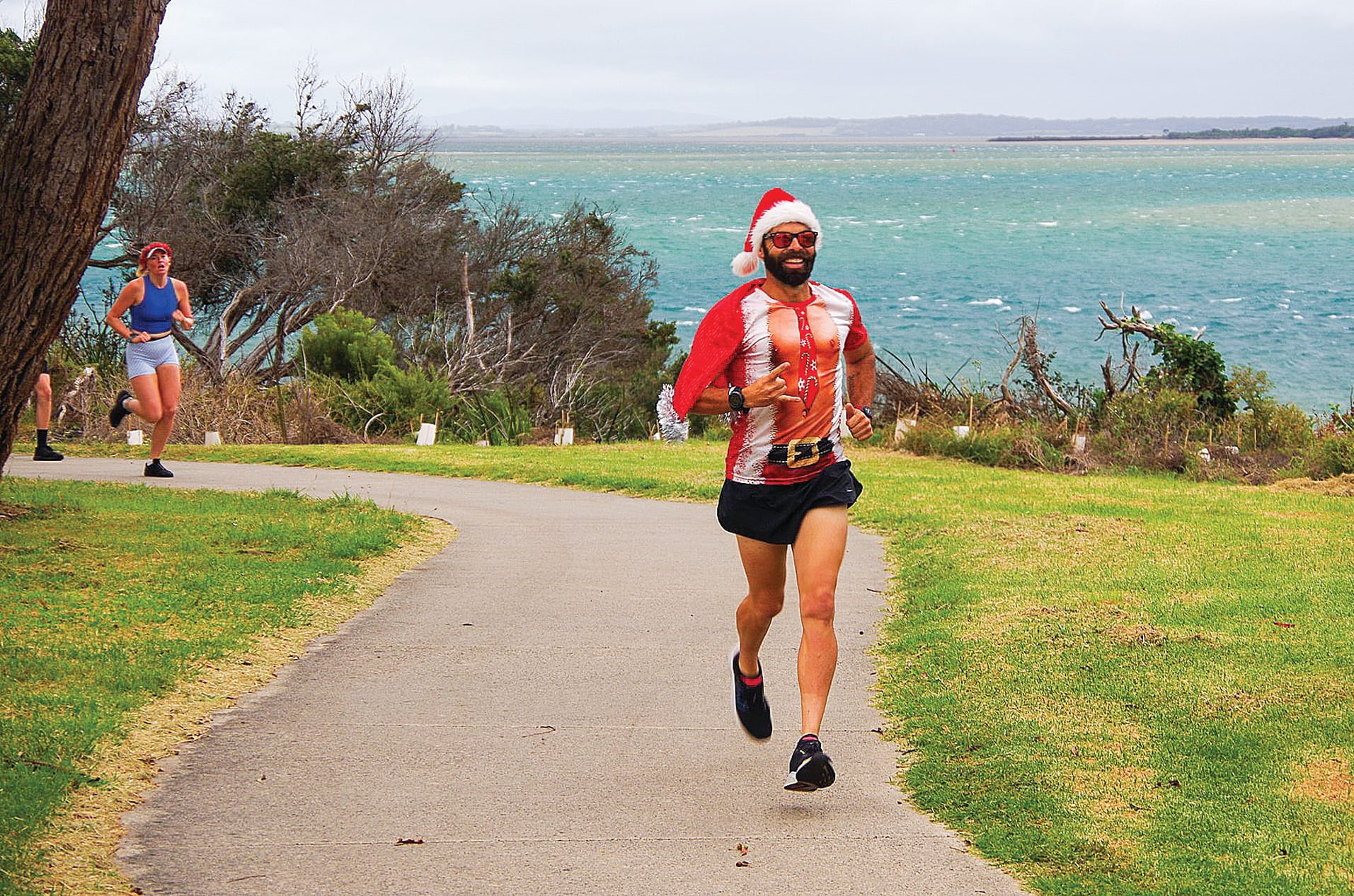 Everyone was in the Christmas spirit during Inverloch’s Christmas Day parkrun.