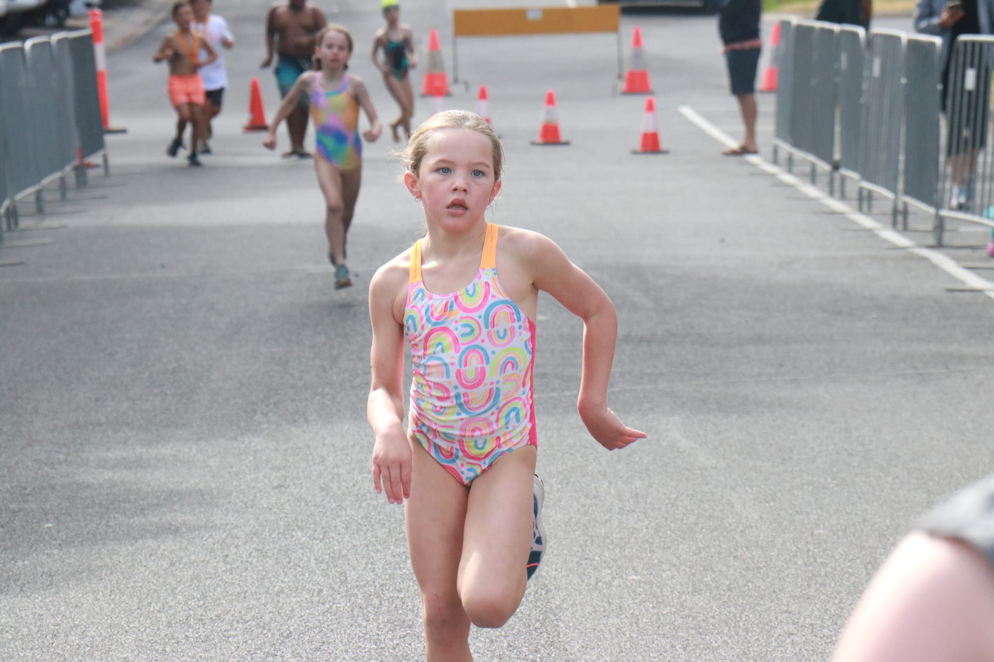 Eden Tom ran through in first place for the Under 7’s category of the Penguin Dash.