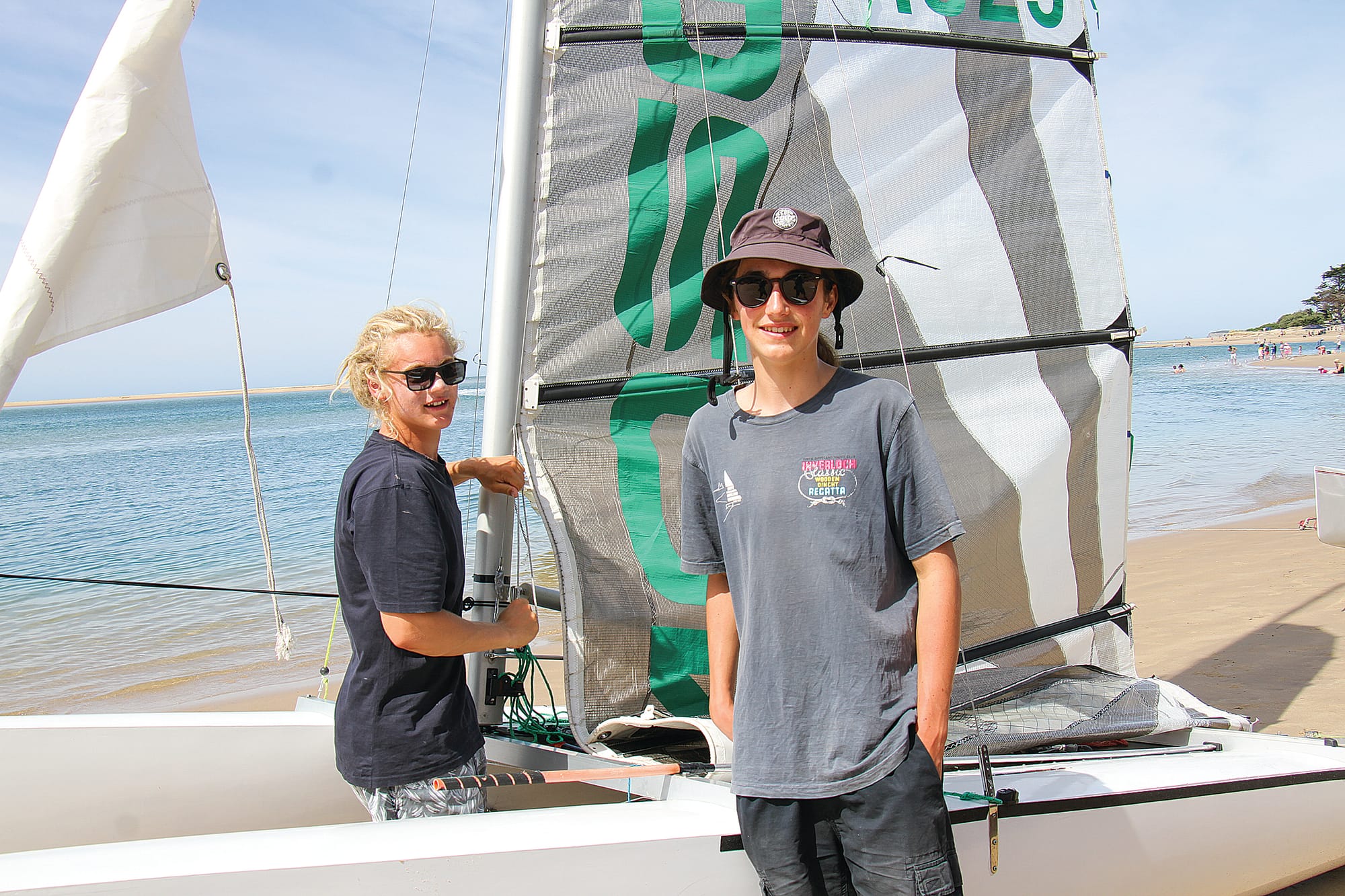 Best juniors state titles Rowan Sairli and Eli Gergory in a mosquito 125 laser. B54_0325