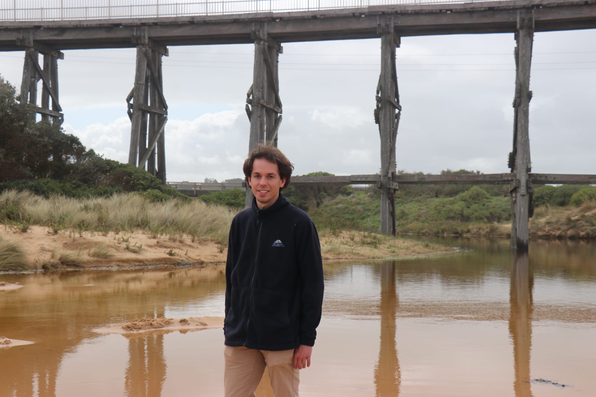Opening of Bourne Creek estuary to prevent flooding