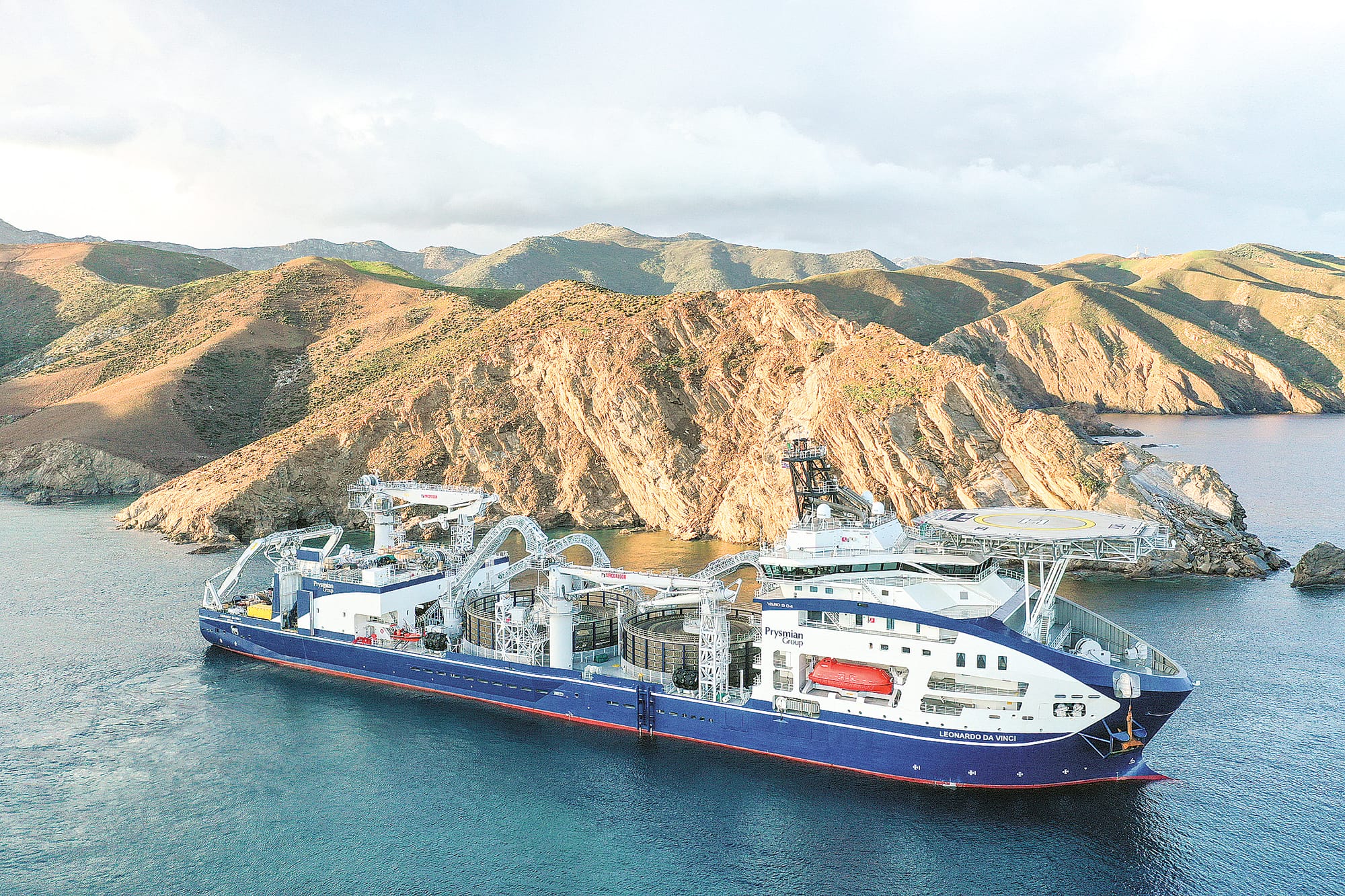 Cable-laying vessel Leonardo da Vinci contracted for the Marinus Link project.