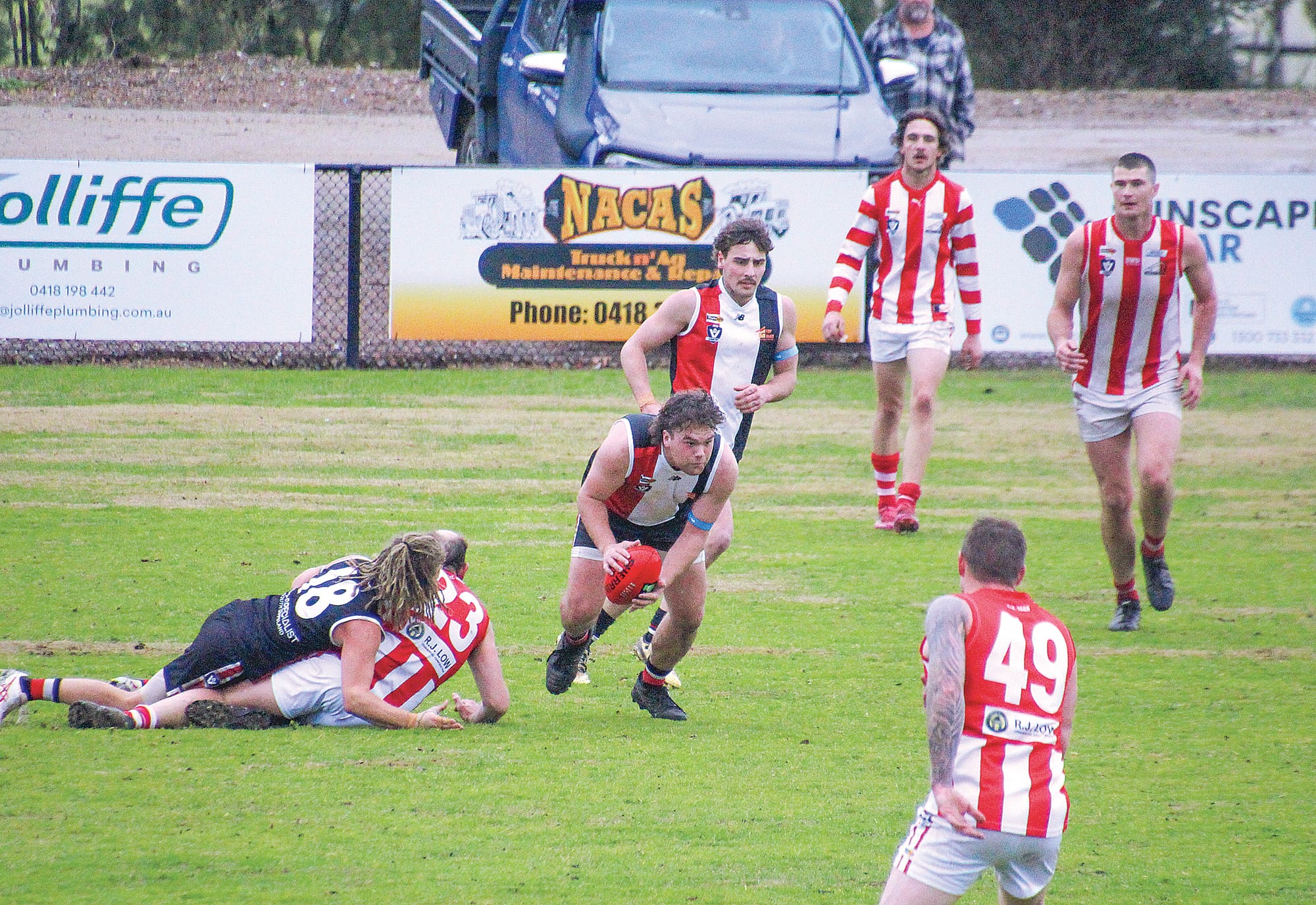 Tyler Kirkbride was strong all day for Nyora. 