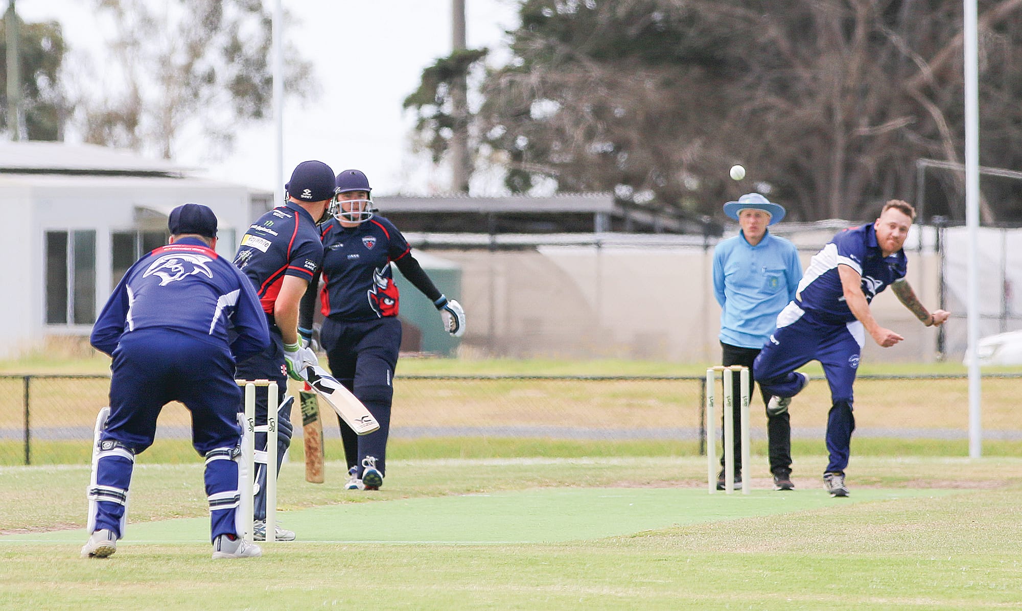 Kilcunda-Bass’ Brad Wright was in fine form on Saturday, claiming three wickets and going on to hit 80 runs against MDU on Saturday.