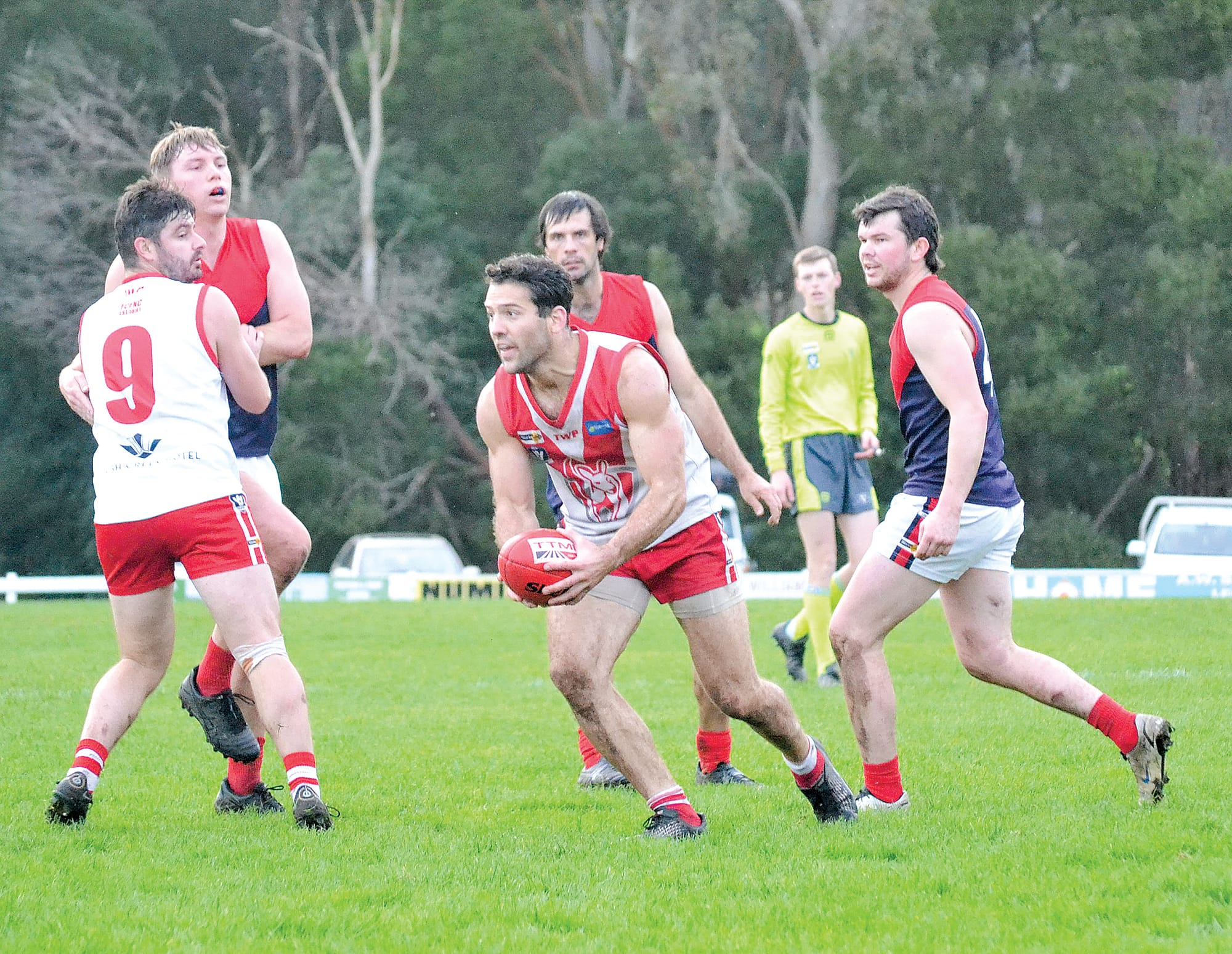 Fish Creek’s Roland DeBias got plenty of the ball in his sides big win against Boolarra.