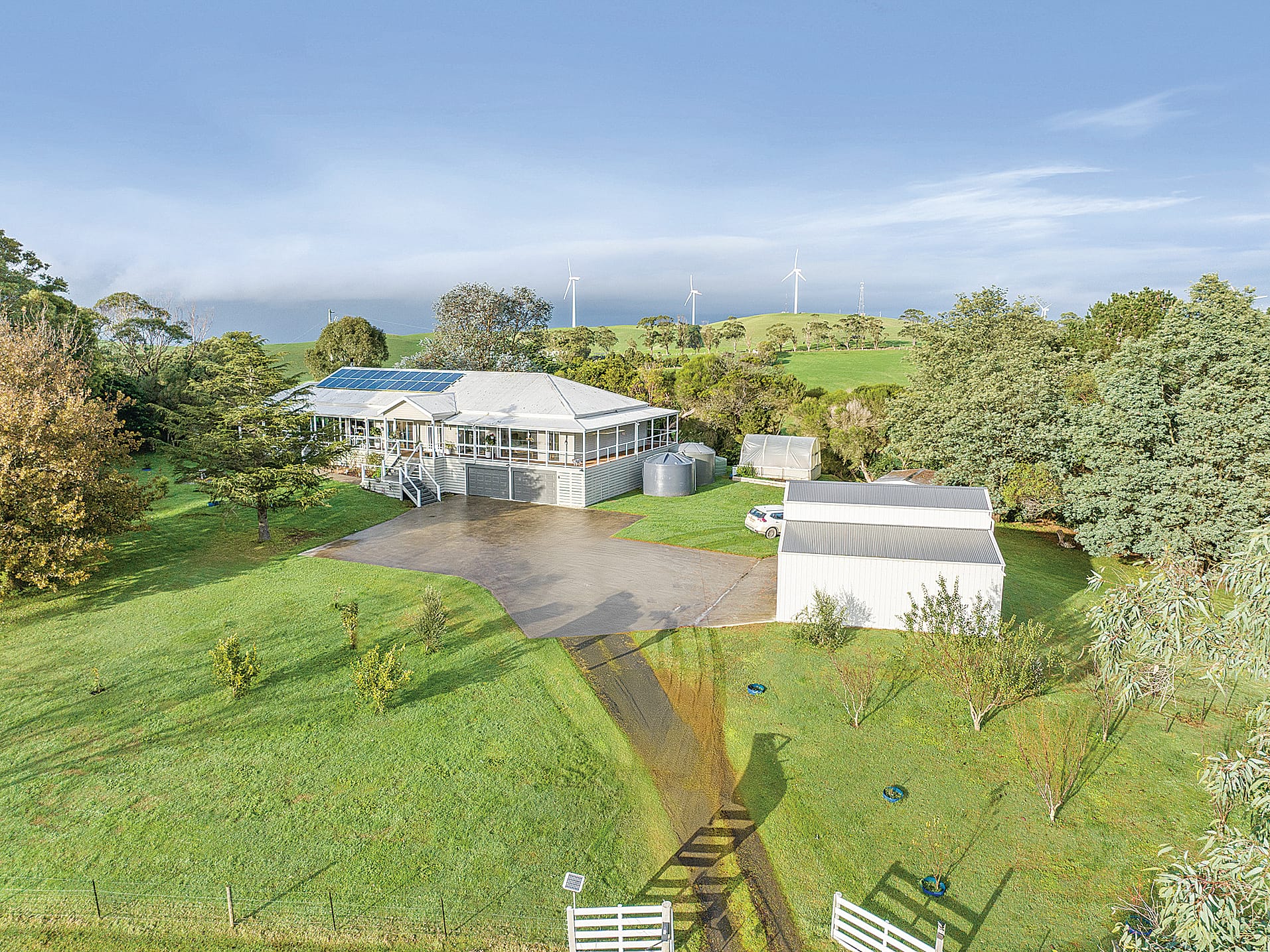 Spectacular Hamptons-style home amidst manicured acreage