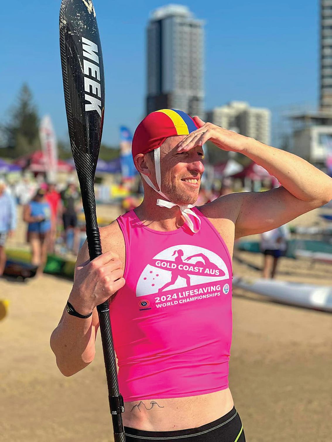 Paul Mullarvey prepares for the Ironman.