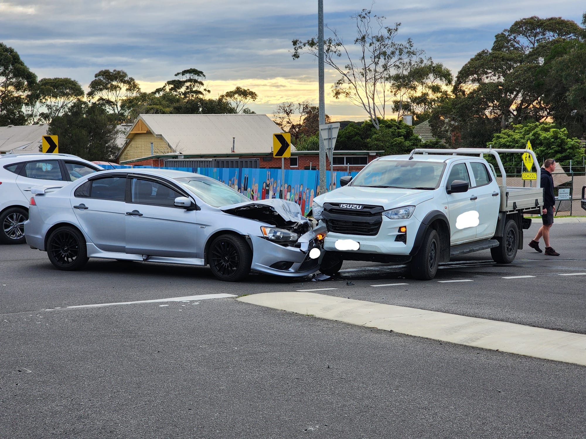 Two-vehicle collision on Billson Street