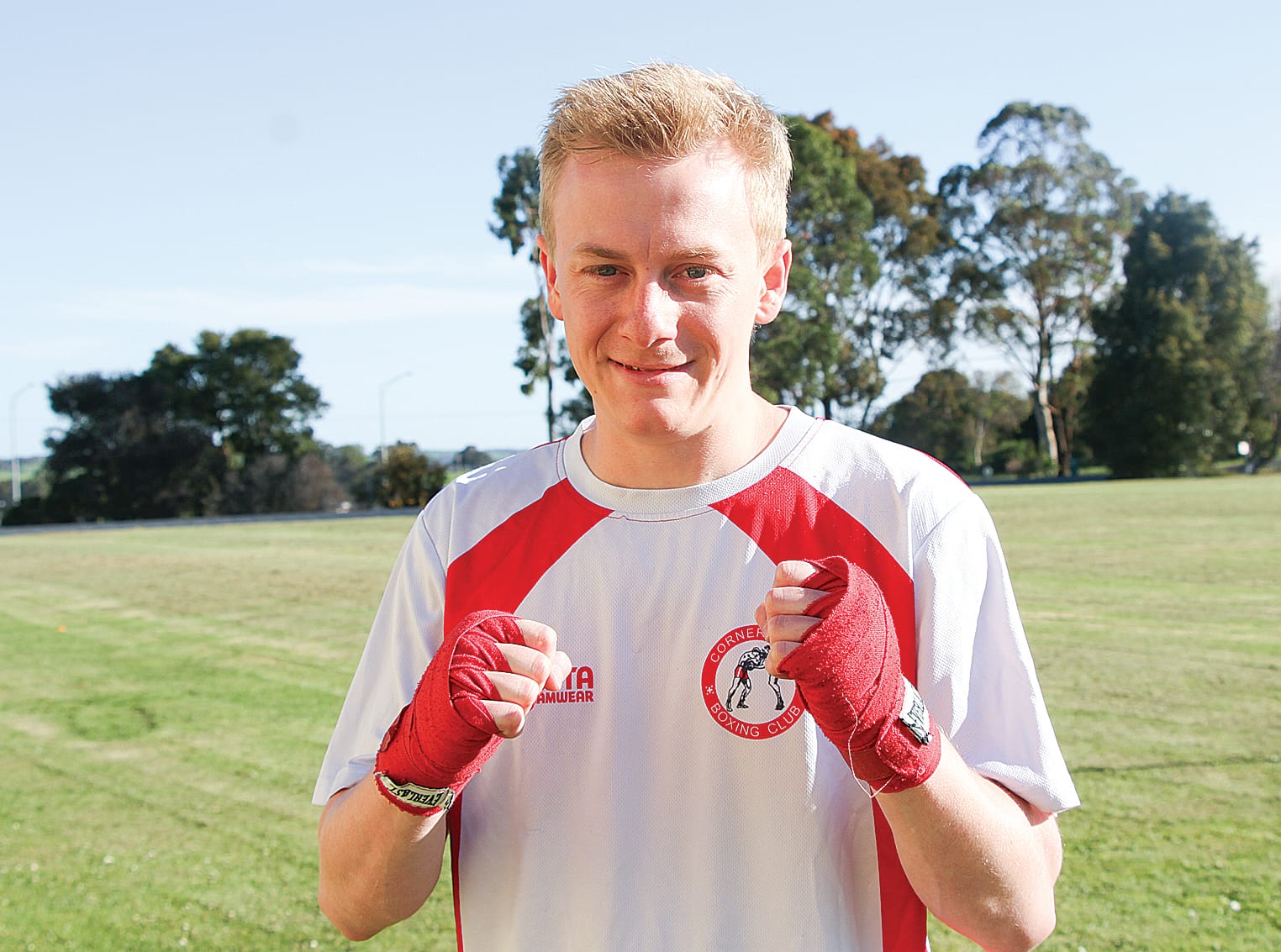 Novice fighter Luke Ollington from the Corner Inlet Boxing Club training for his first fight. B05_4524