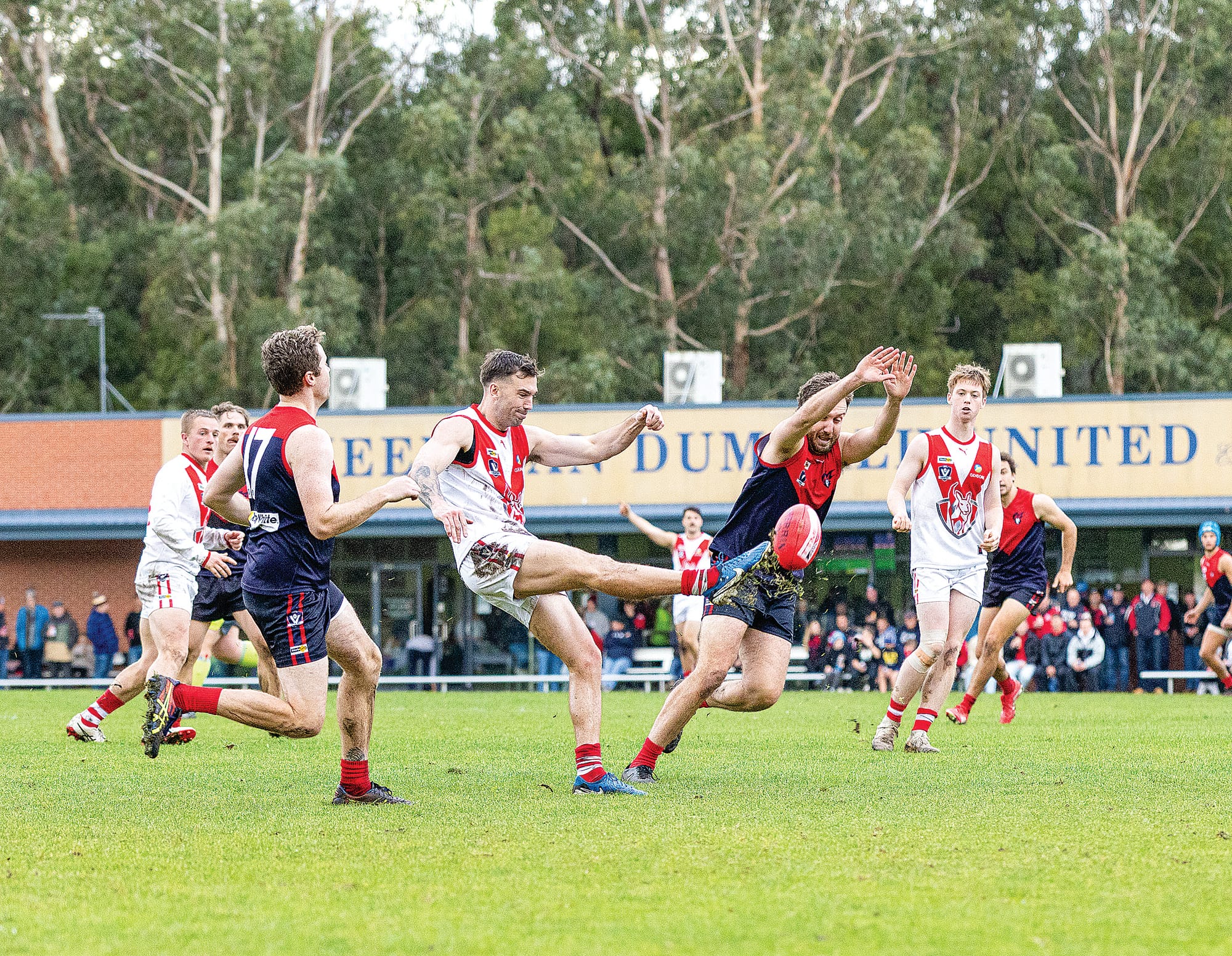 A smooth kick for Roland DeBiase. Photo: Bec Casey Sports Photography.
