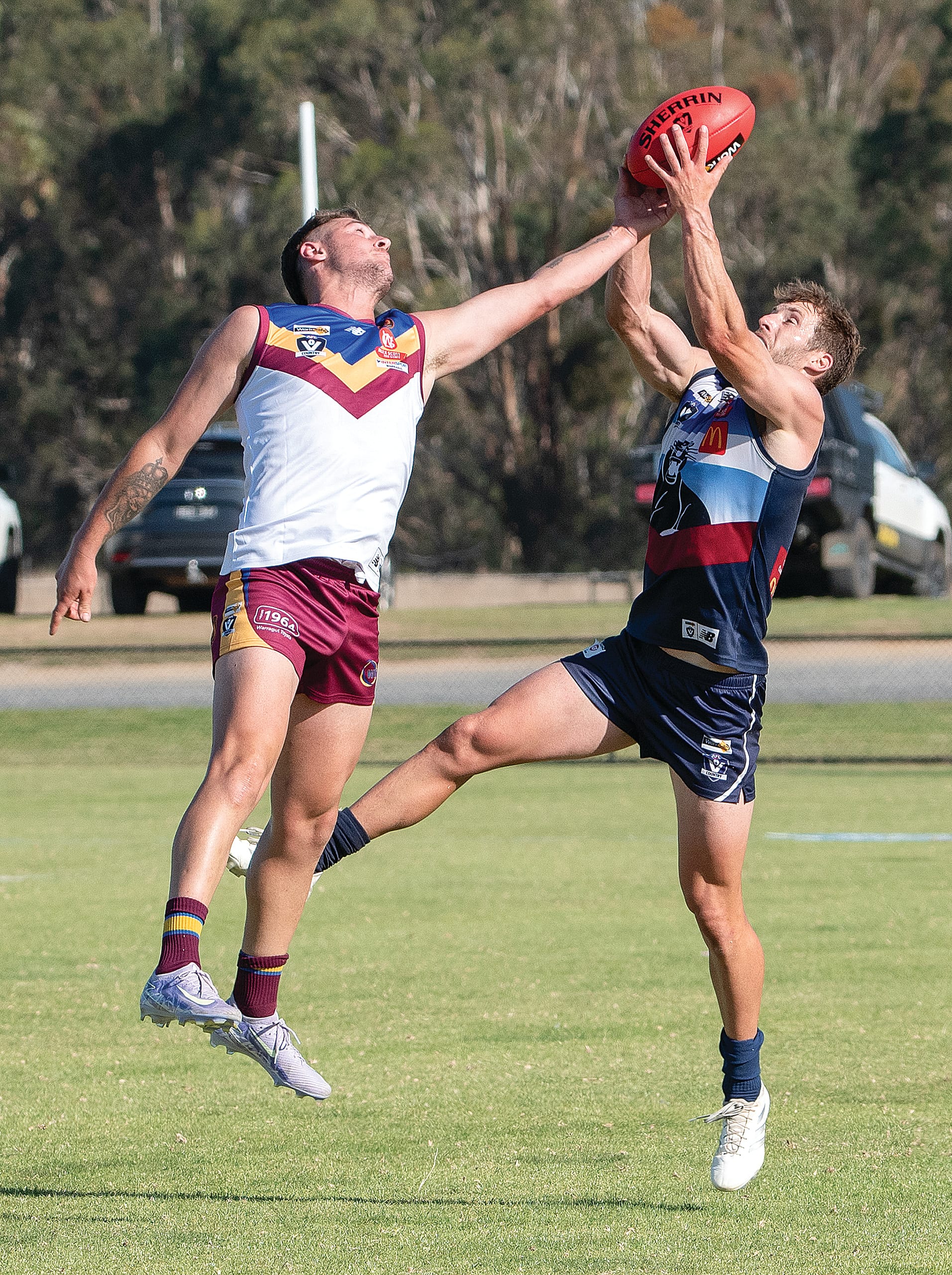 Nathan Foote takes the mark for Kilcunda Bass.
Photos: Anna Carson
