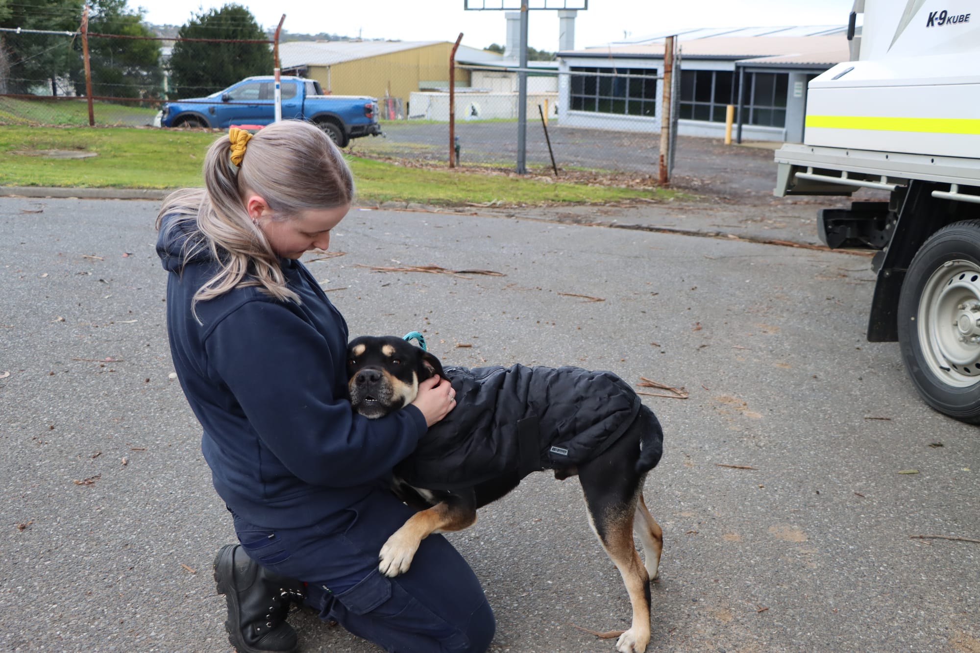 Bruce  is fond of his cold weather jacket and the  company of Hayley Cranston.