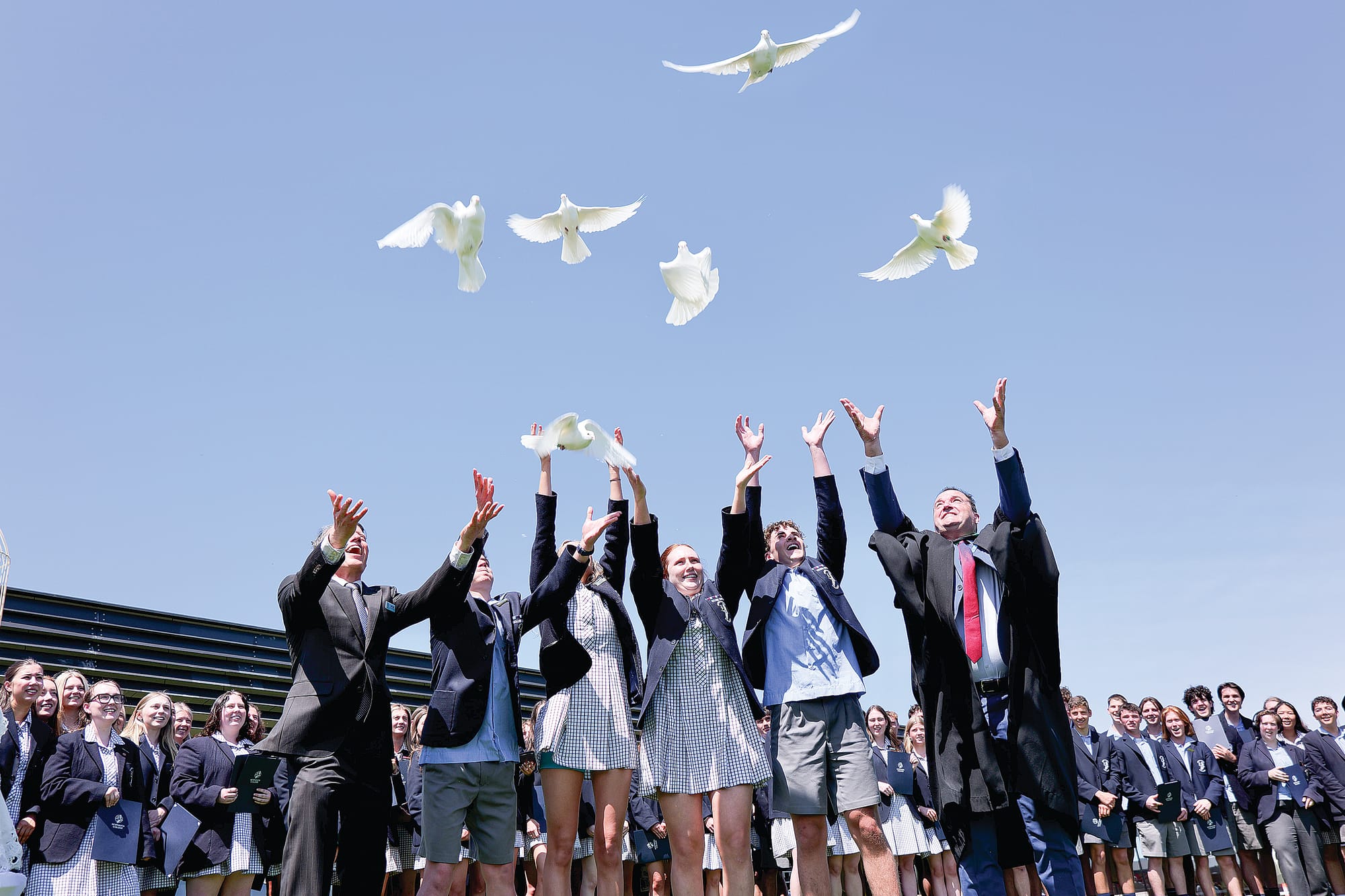 Newhaven College students celebrate their graduation